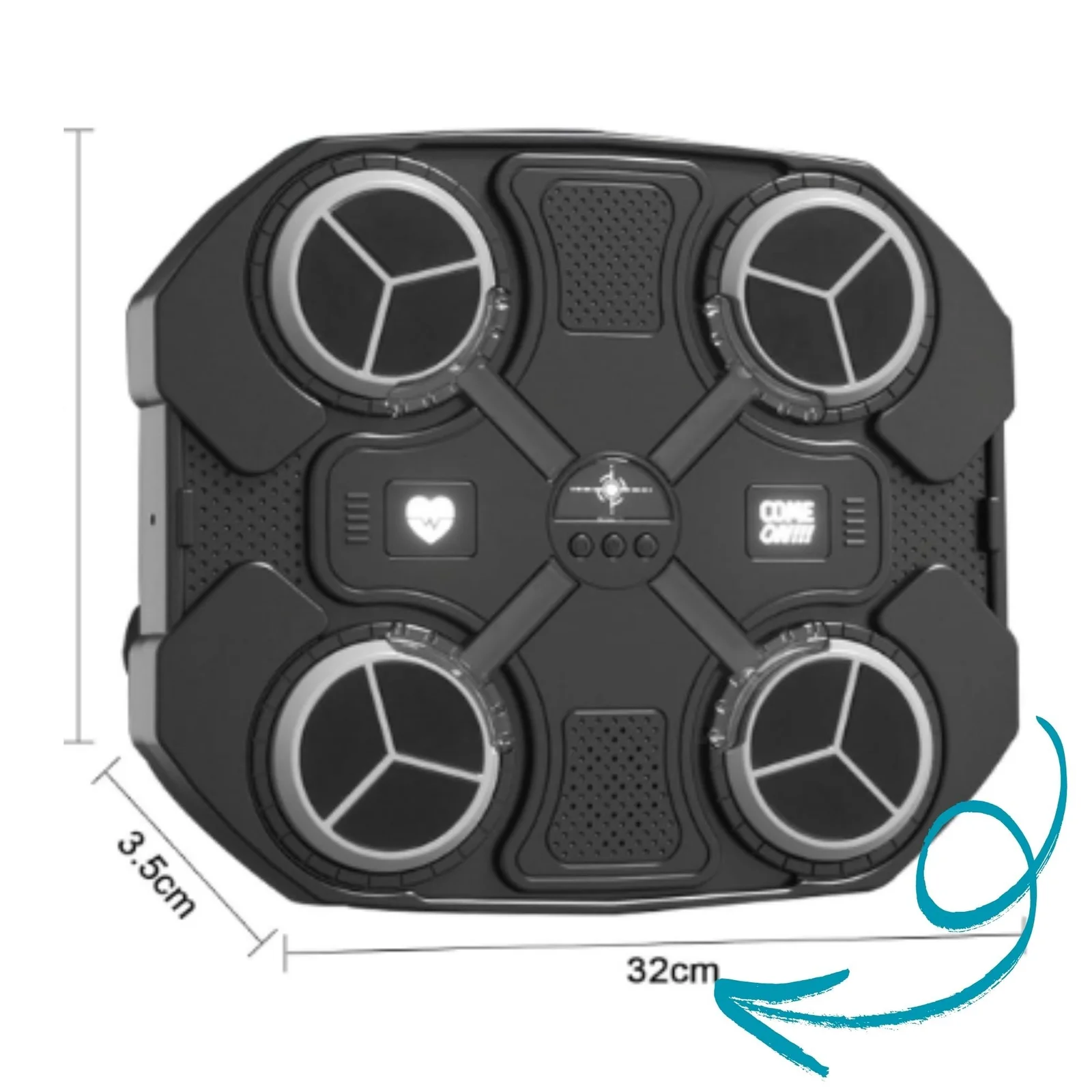 VEZO ZESTAW BOKSERSKI ELEKTRONICZNY BOKSER BLUETOOTH PODŚWIETLENIE LED BOKS
