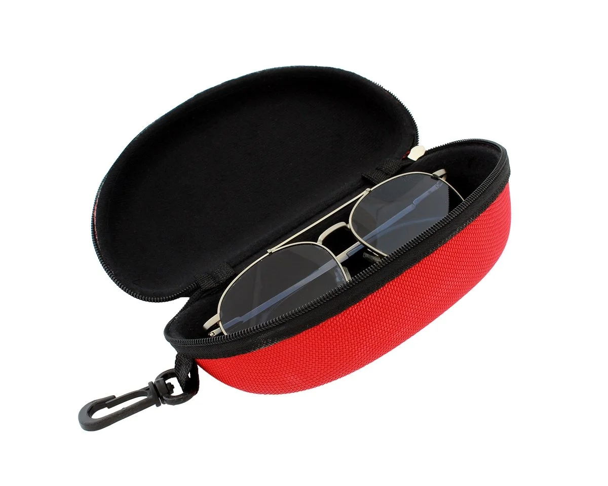 ETUI NA OKULARY TWARDE 17x8,5cm - czerwony