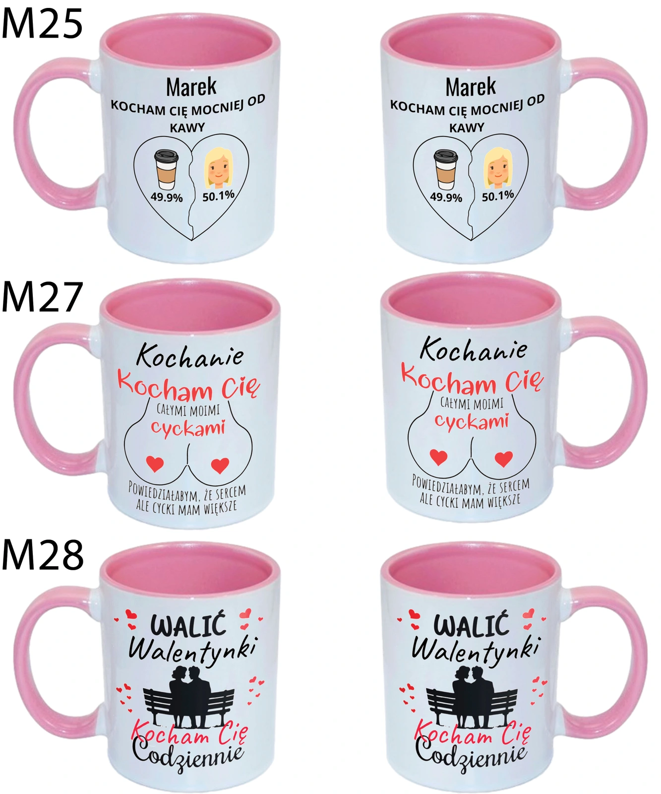 KUBEK DO SUBLIMACJI 330ML RÓŻOWY UCHWYT
