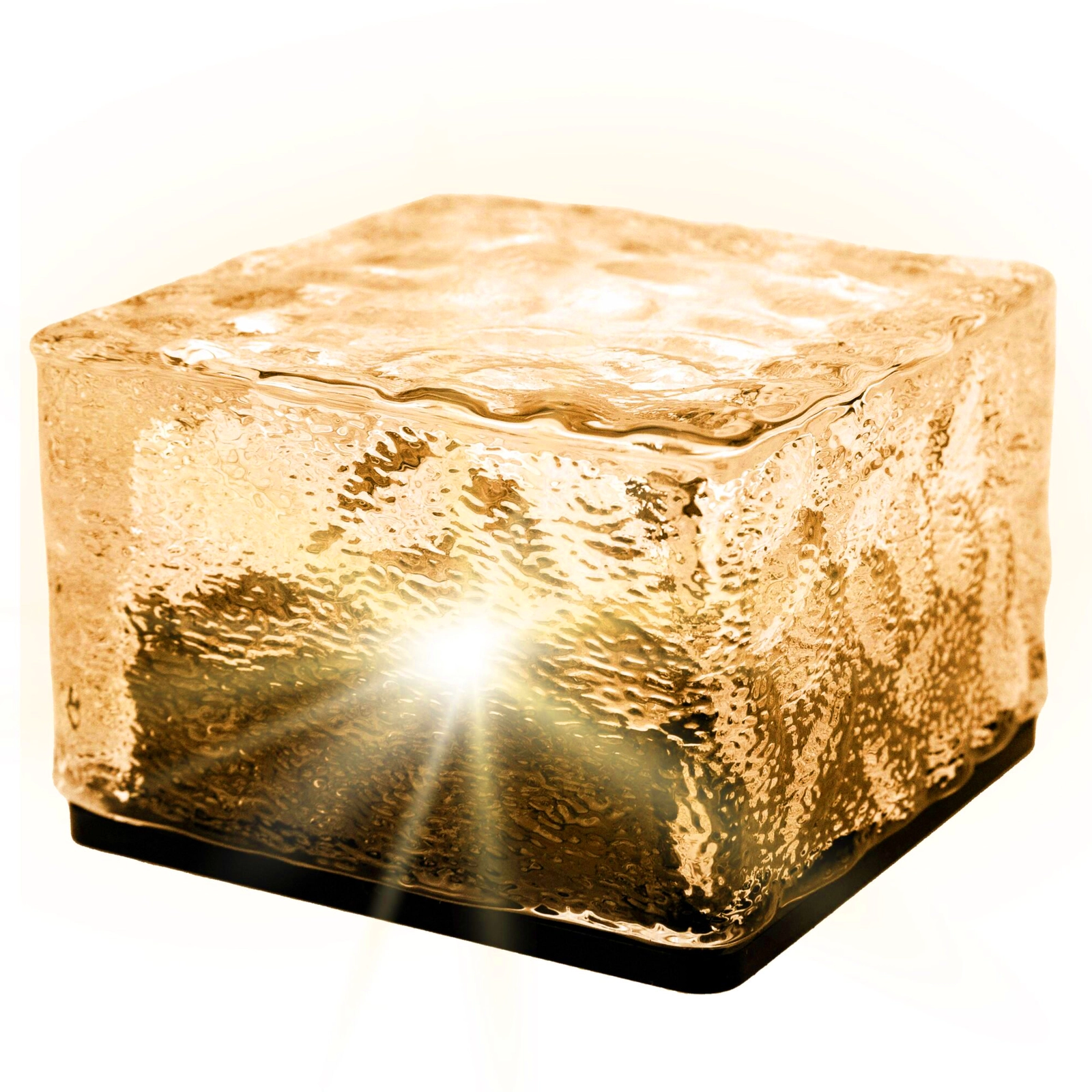 LAMPA OGRODOWA SOLARNA LED NAJAZDOWA KOSTKA LODU BRUKOWA SZEŚCIAN 7x7cm