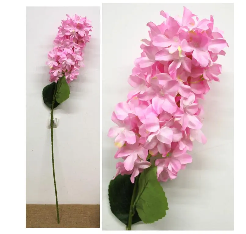 HORTENSJA SZTUCZNA POJEDYNCZA 90CM (kwiat 25cm) - różowy