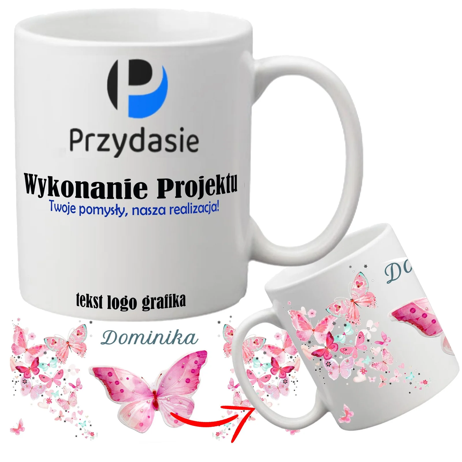 WYKONANIE PROJEKTU DO KUBKA SKARBONKI PROJEKT KUBEK SKARBONKA DO SUBLIMACJI