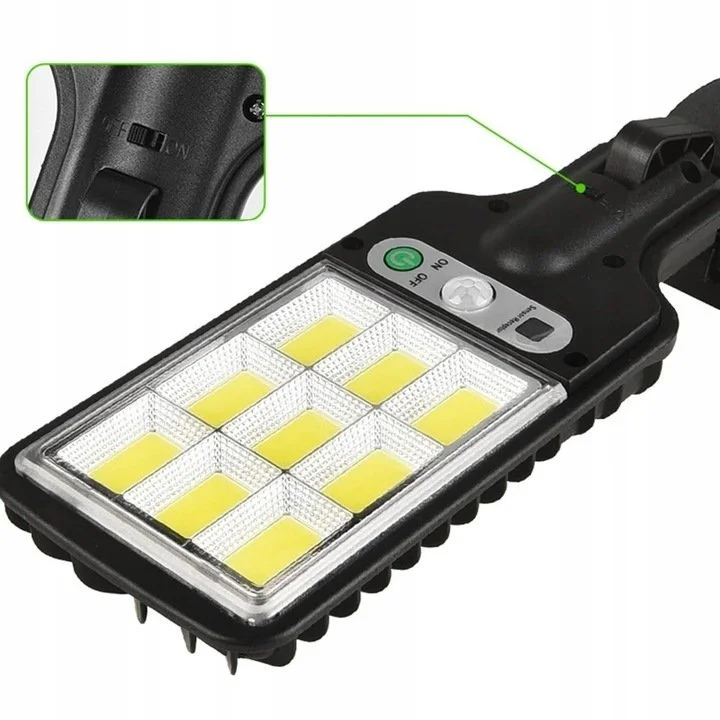 LAMPA LATARNIA ULICZNA SOLARNA 108 COB + PILOT