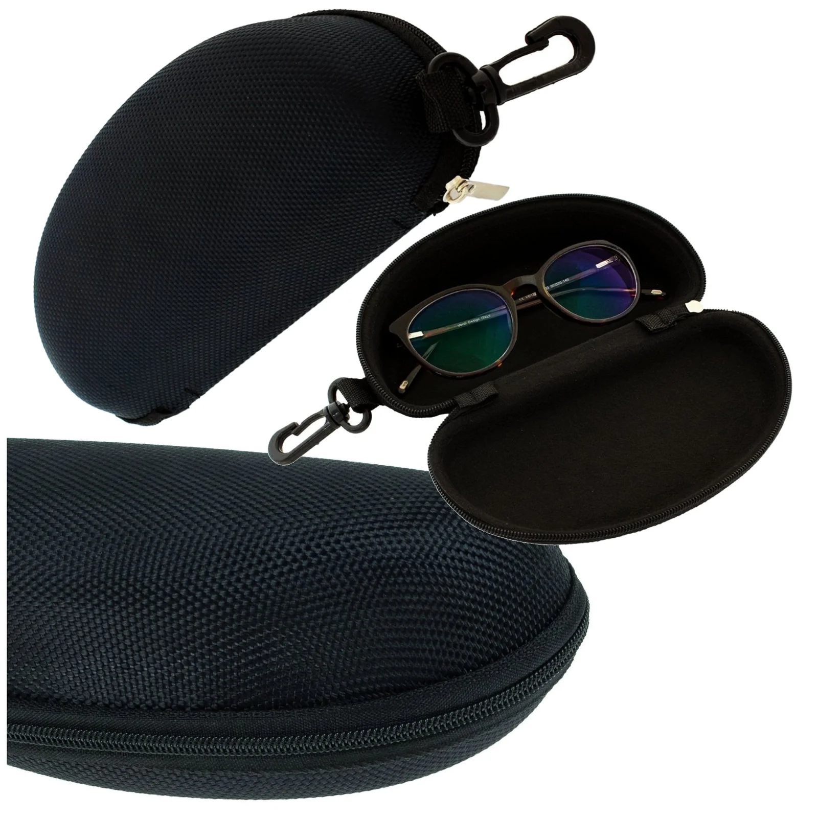 ETUI NA OKULARY TWARDE 17x8,5cm - czarny