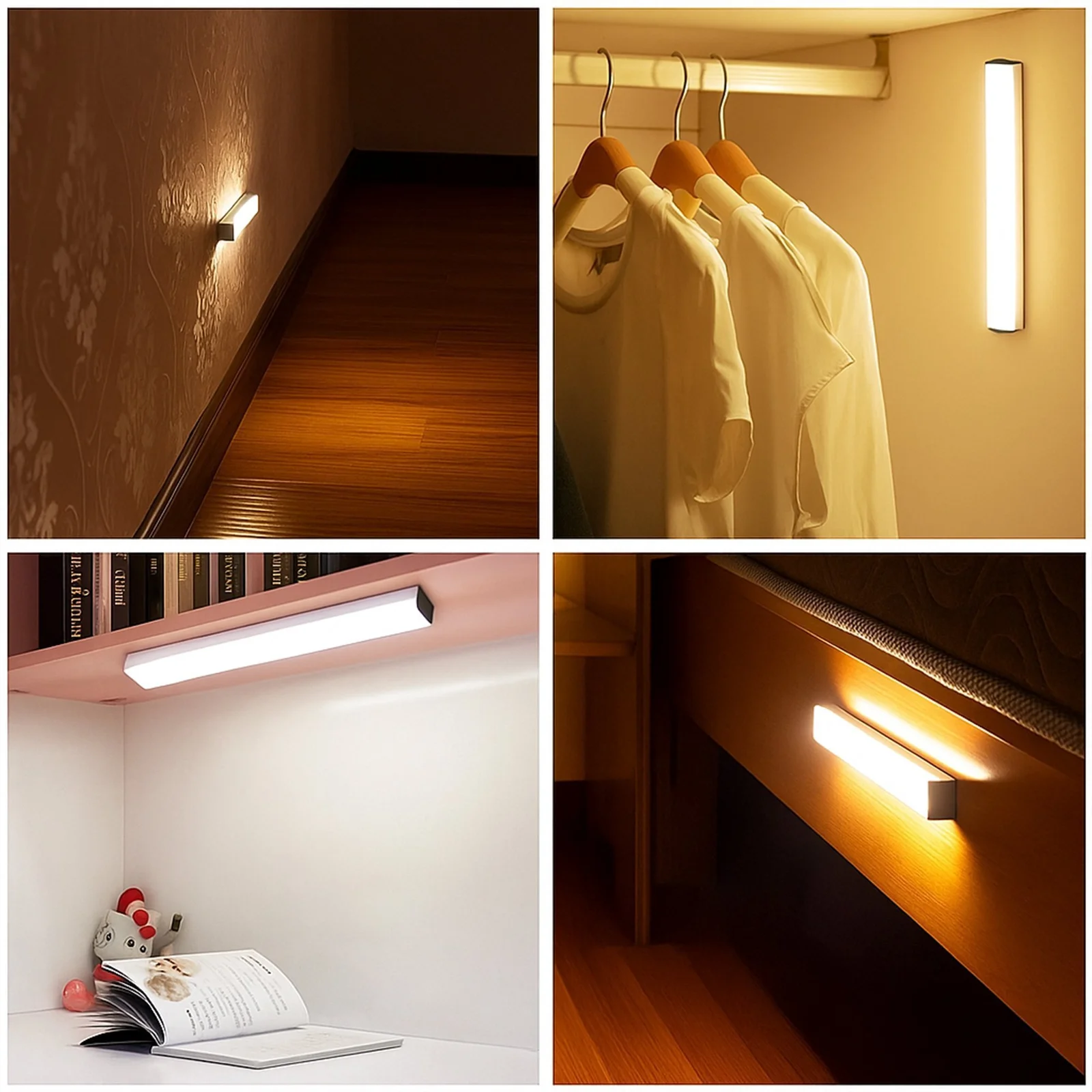 LAMPKA LISTWA LED PODSZAFKOWA DO SZAFY SZUFLADY CZUJNIK RUCHU MAGNES 50CM