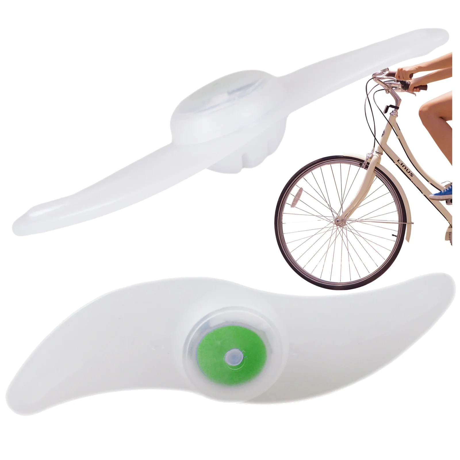 LAMPKA ROWEROWA LED NA SZPRYCHY ROWERU KOŁO KOŁA NAKŁADKA ŚWIĘCĄCA ROWER