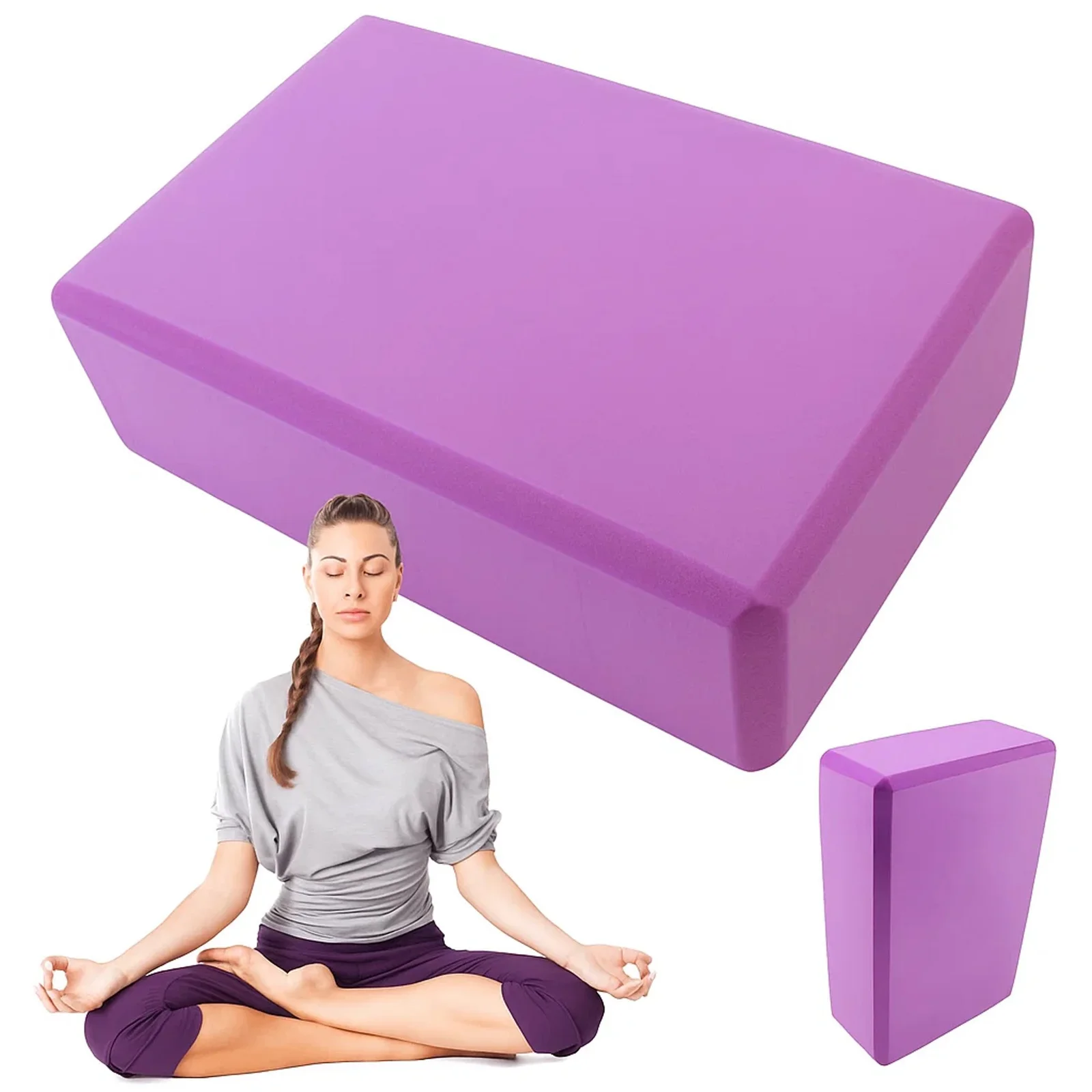 BLOK DO JOGI ĆWICZEŃ KOSTKA PIANKOWA KLOCEK YOGA PROFESJONALNY LEKKI KLOCEK