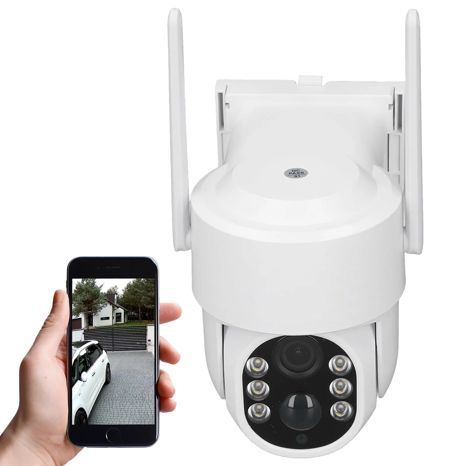 KAMERA SOLARNA WIFI 4MPX ZEWNĘTRZNA OBROTOWA BEZPRZEWODOWA ALARM IP 4MPX