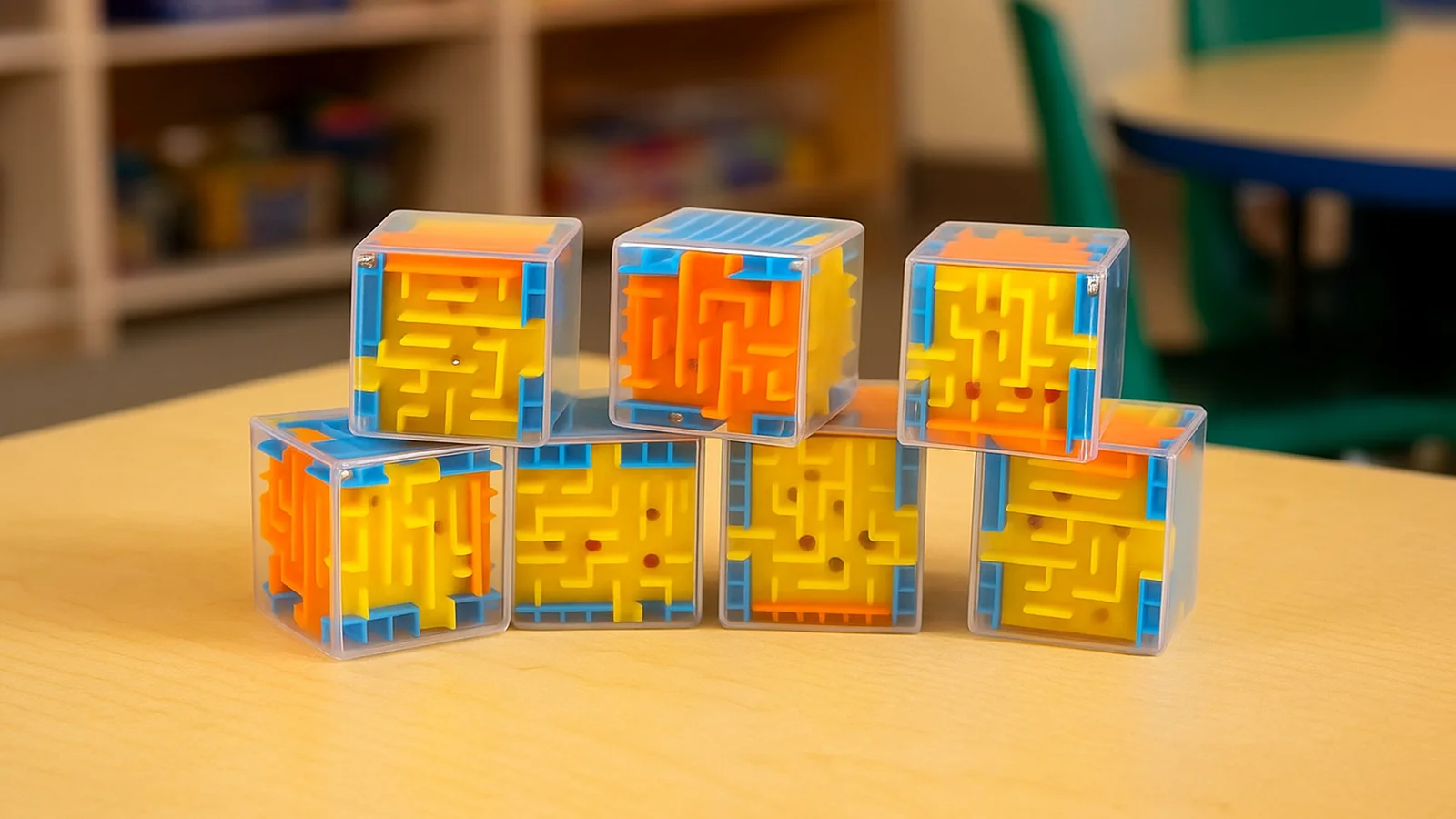KOSTKA 3D CUBE LABIRYNT KULKOWY GRA LOGICZNA ZRĘCZNOŚCIOWA UPOMINEK ZABAWKA