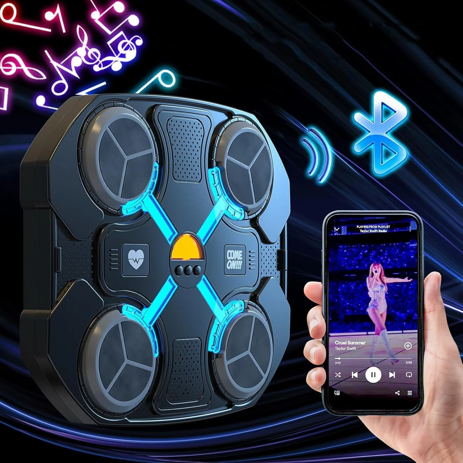 VEZO ZESTAW BOKSERSKI ELEKTRONICZNY BOKSER BLUETOOTH PODŚWIETLENIE LED BOKS