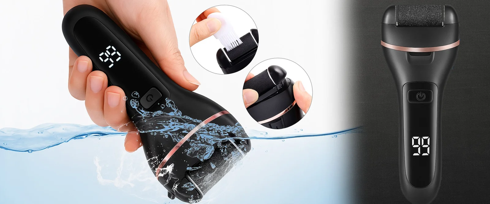 ELEKTRYCZNY PILNIK DO STÓP  DO PIĘT + NASADKI 15w1