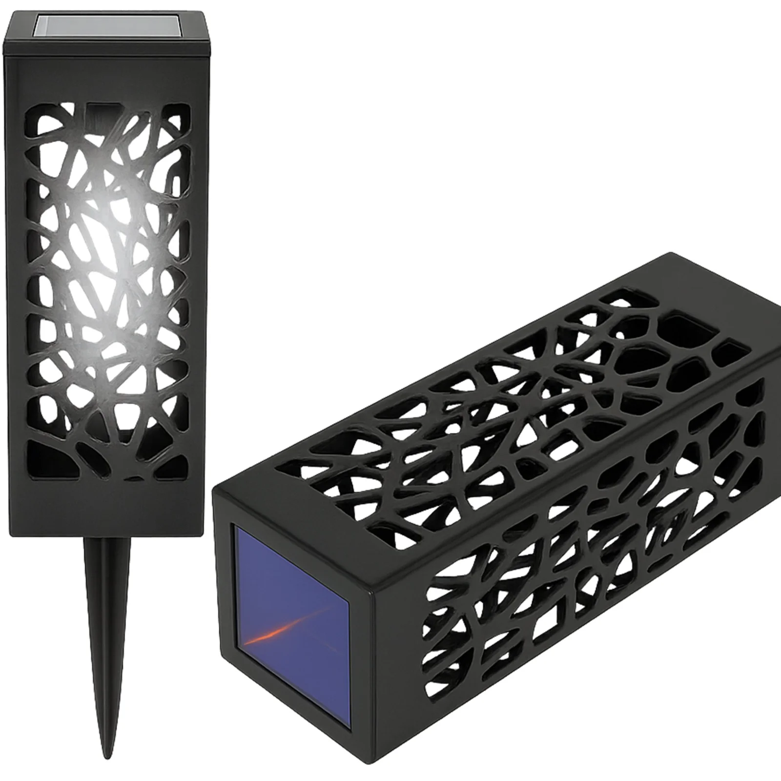 LAMPA LAMPKA SOLARNA OGRODOWA AŻUROWA LED LAMPION OZDOBNA WBIJANA SŁUPEK