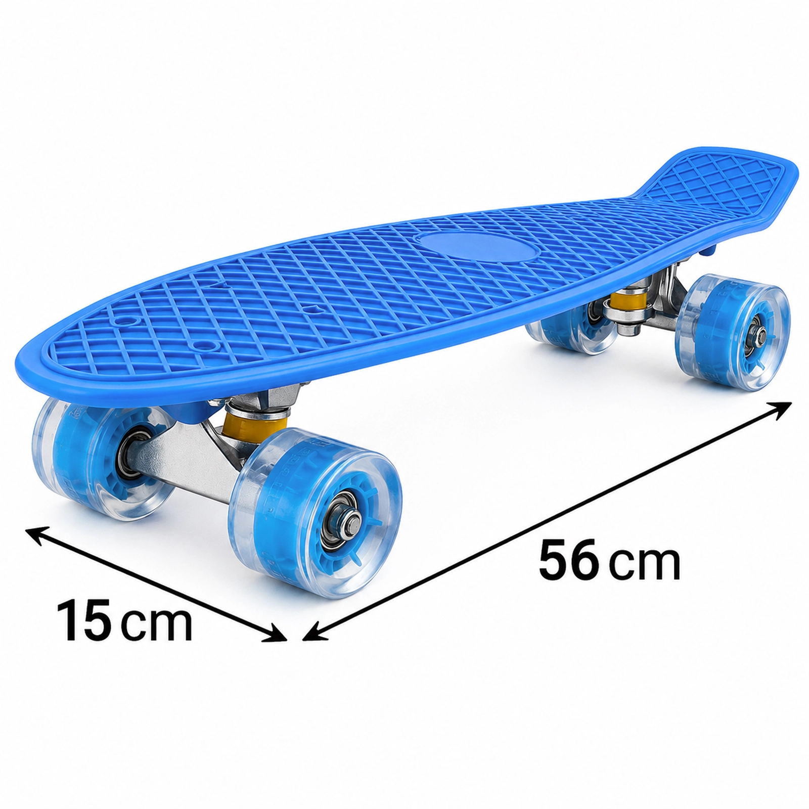 FISZKA DESKOROLKA FISHBOARD DLA DZIECKA ŚWIECĄCE KOŁA LED 56x15CM 82A RGB