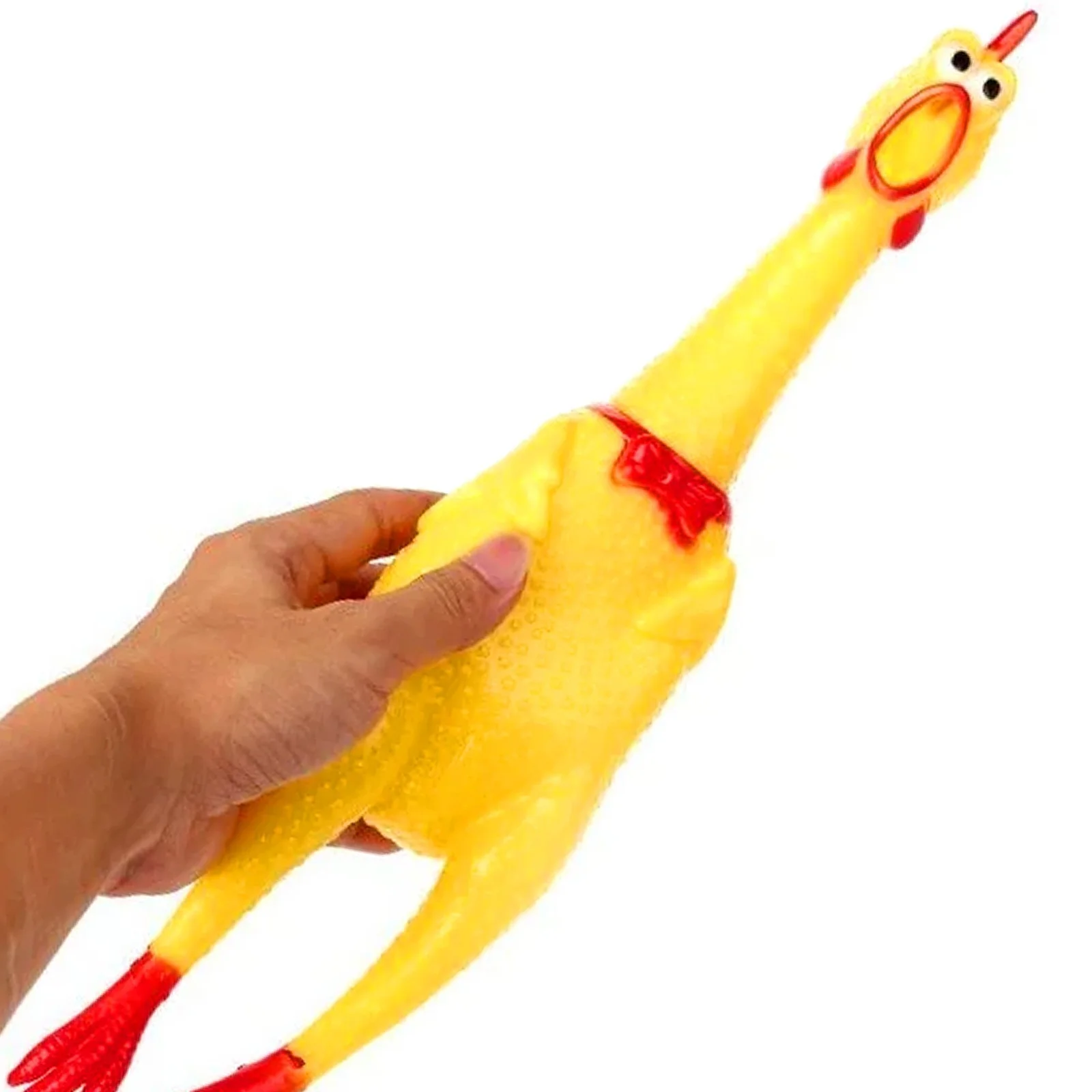 KURCZAK GUMOWY PISZCZĄCA ZABAWKA PSA SZCZENIAKA GRYZAK ANTYSTRESOWY 36CM