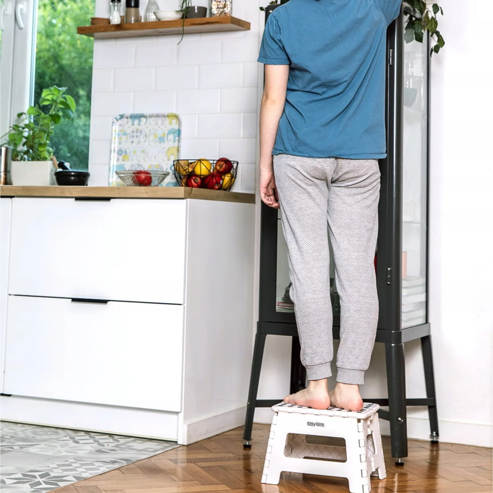 EASYFORM TABORET STOŁEK SKŁADANY 22CM - biały