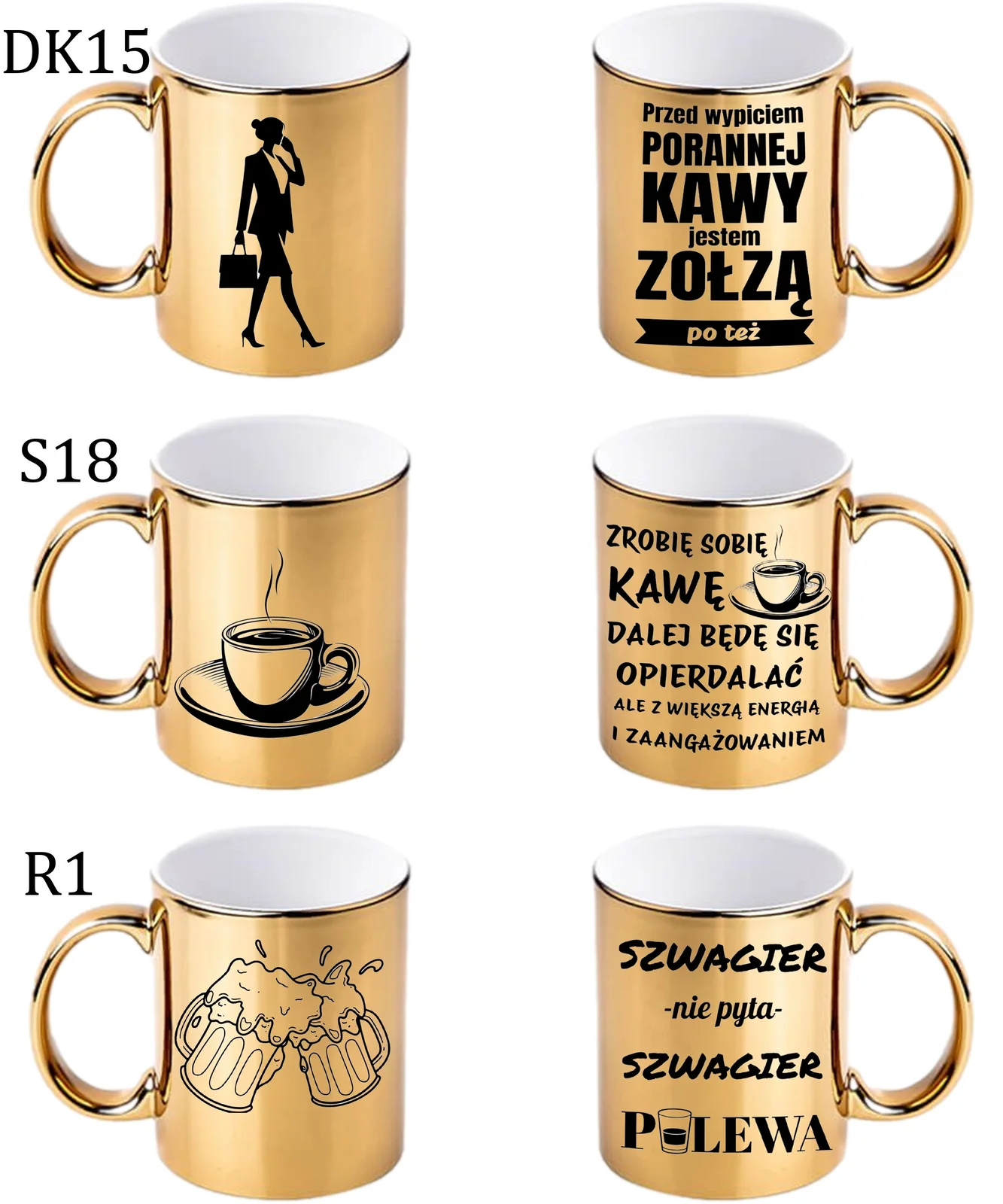 KUBEK DO SUBLIMACJI 330ML ZŁOTY
