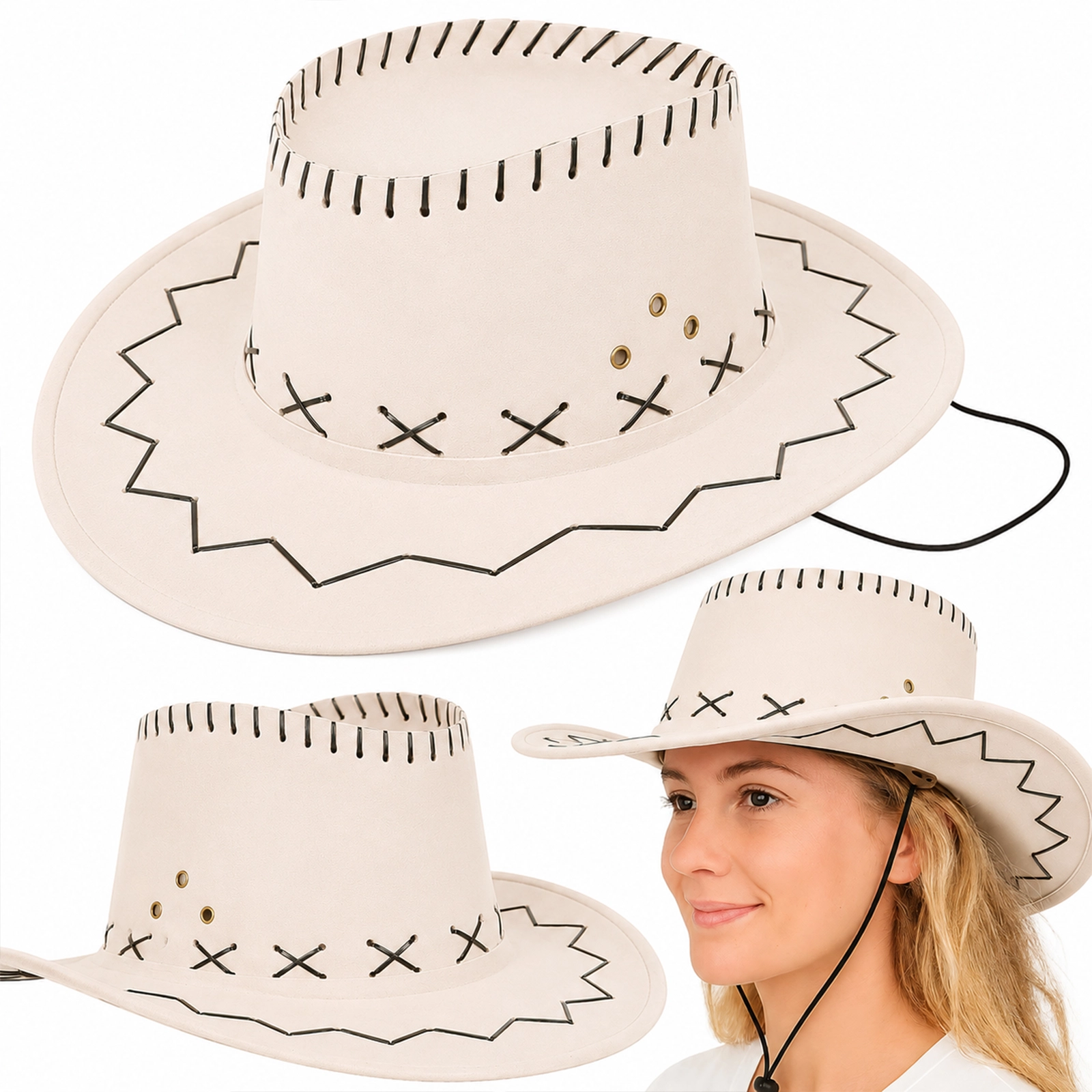 KAPELUSZ KOWBOJSKI COUNTRY WESTERN KARNAWAŁ MĘSKI DAMSKI UNISEX NA LATO