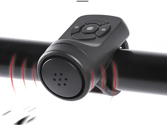 DZWONEK ROWEROWY ELEKTRONICZNY USB Z ALARMEM GŁOŚNY 120dB KLAKSON NA ROWER
