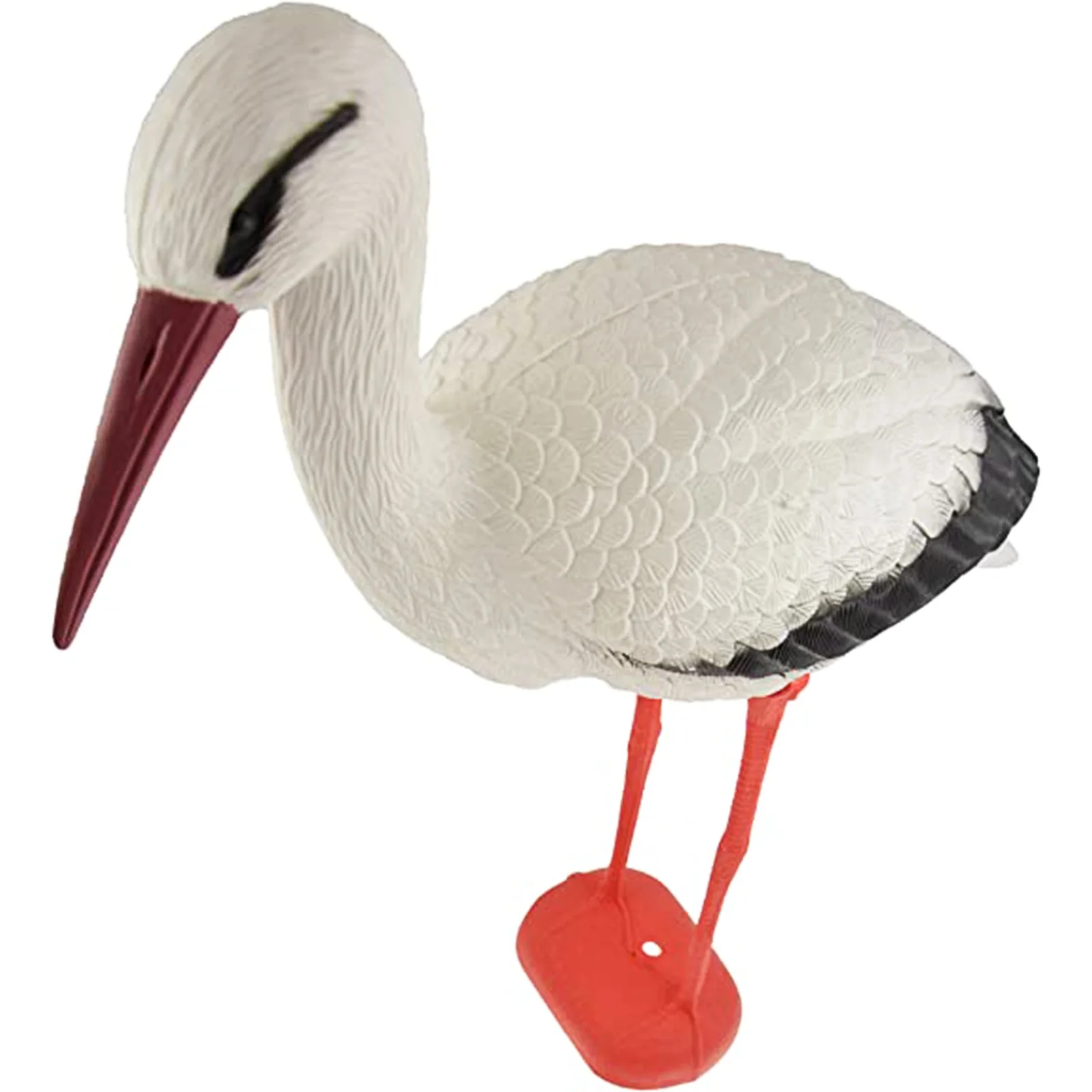 BOCIAN STOJĄCY DUŻY JAK ŻYWY FIGURKA OGRODOWA DEKORACJA DO OGRODU 82CM