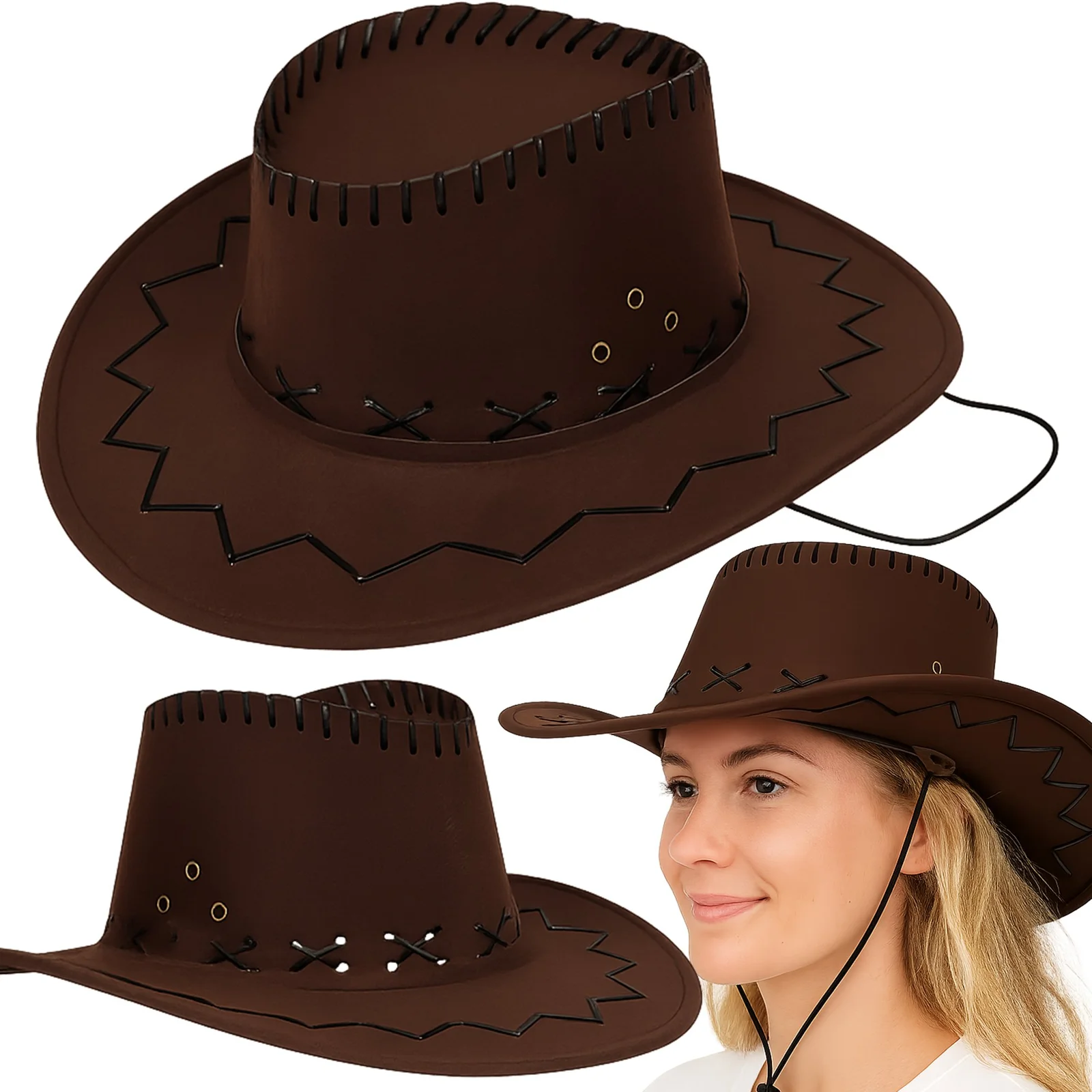 KAPELUSZ KOWBOJSKI COUNTRY WESTERN KARNAWAŁ MĘSKI DAMSKI UNISEX NA LATO