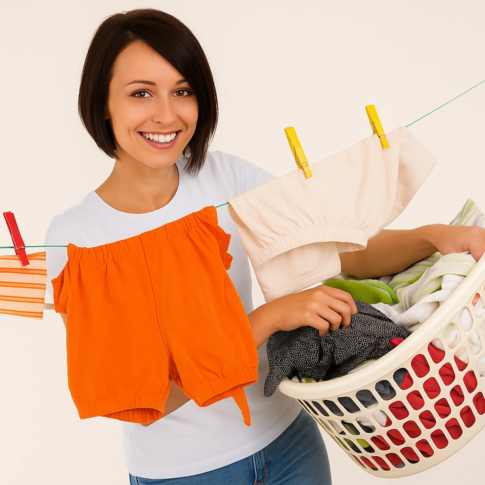 KLAMERKI PLASTIKOWE DO PRANIA SPINACZE 32SZT