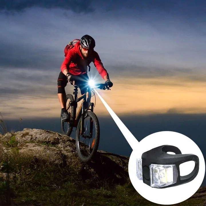 LAMPKI ROWEROWE LAMPKA NA ROWER LED PRZÓD TYŁ 2SZT ZESTAW LAMPEK DO ROWERU