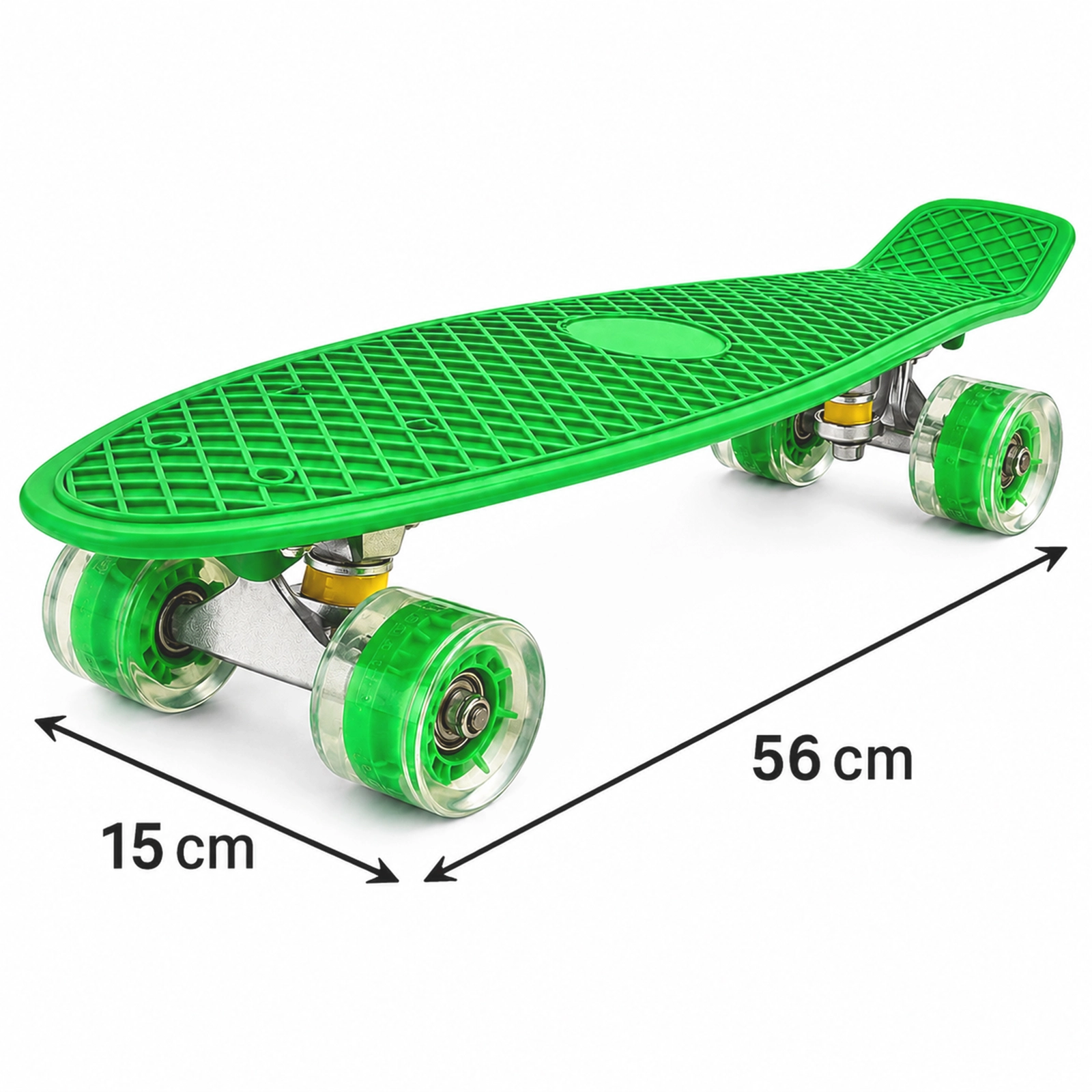 FISZKA DESKOROLKA FISHBOARD DLA DZIECKA ŚWIECĄCE KOŁA LED 56x15CM 82A RGB