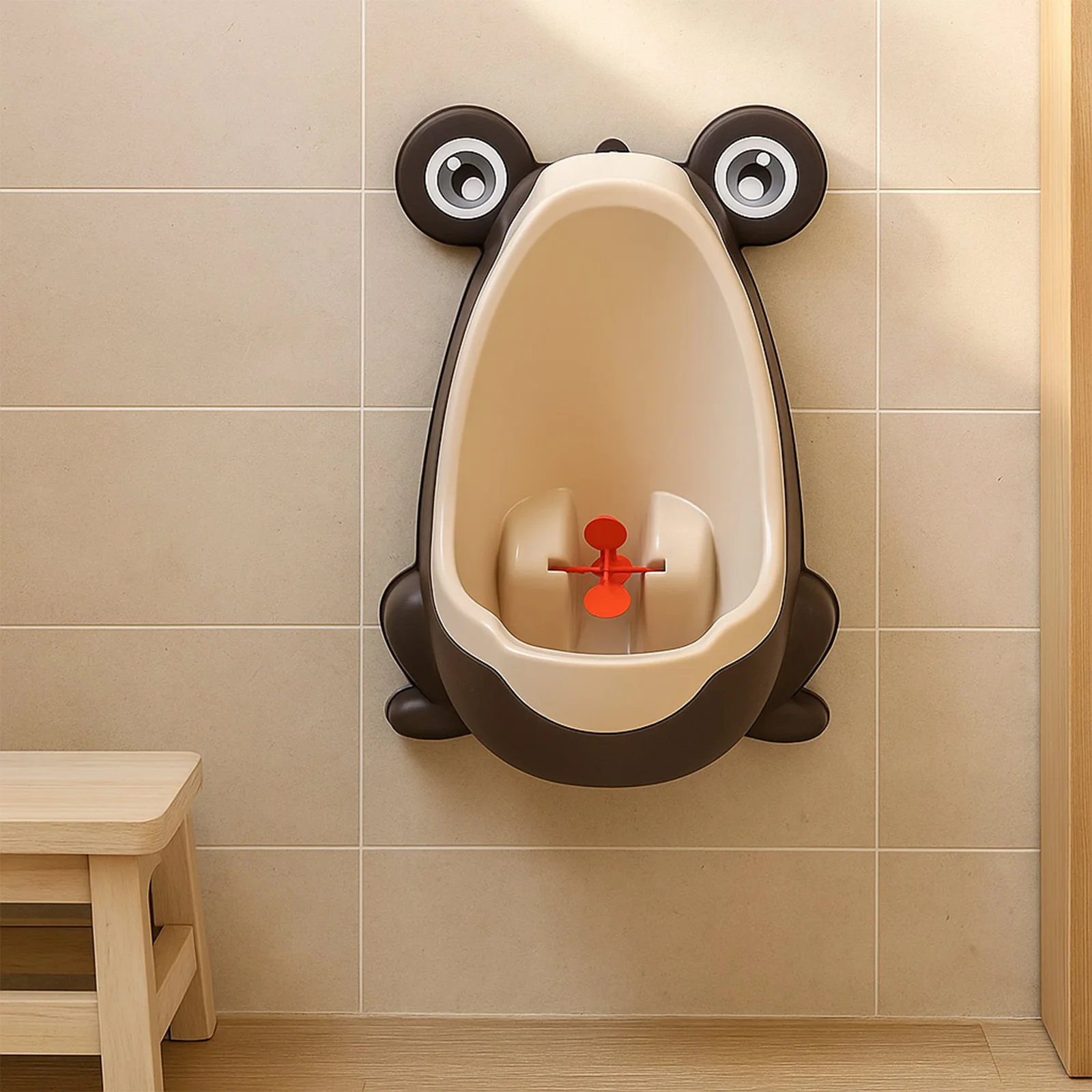 NOCNIK PISUAR WC MINI ŻABA - brązowy