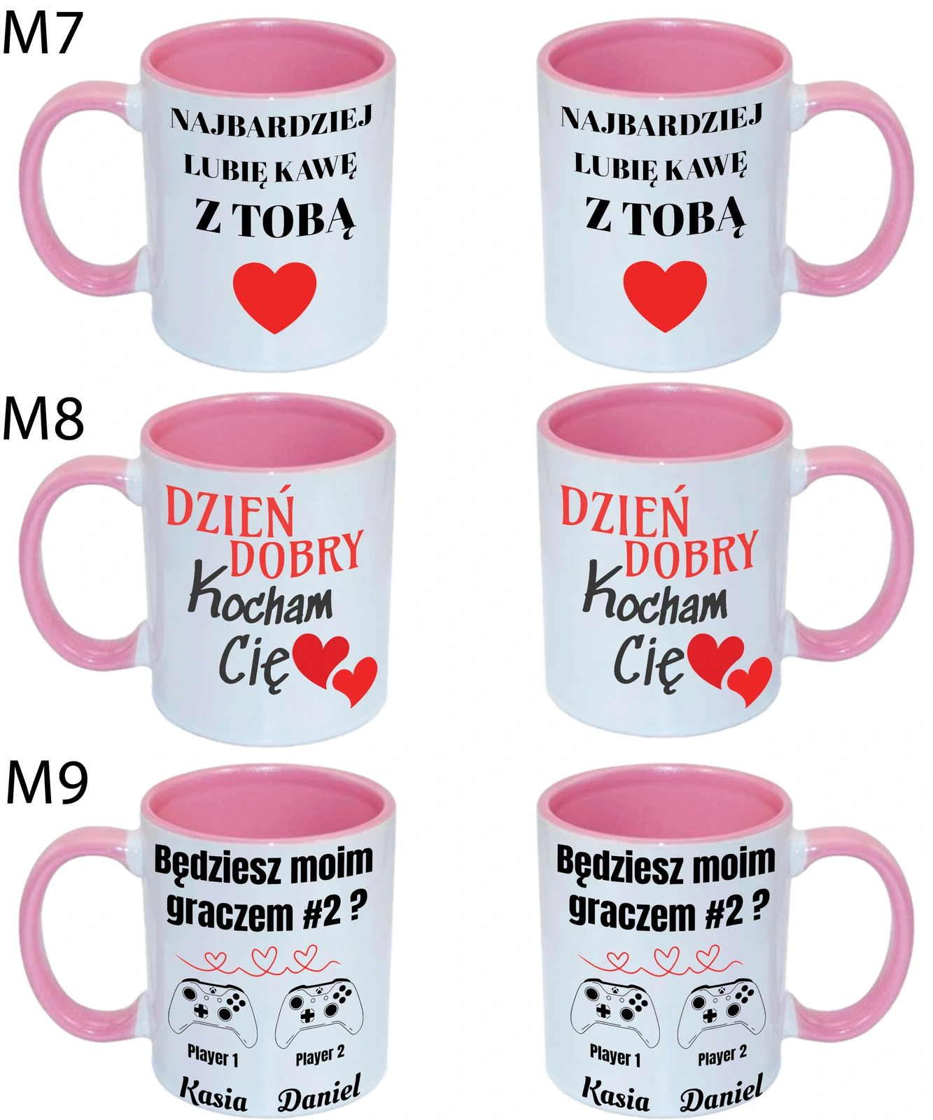 KUBEK DO SUBLIMACJI 330ML RÓŻOWY UCHWYT