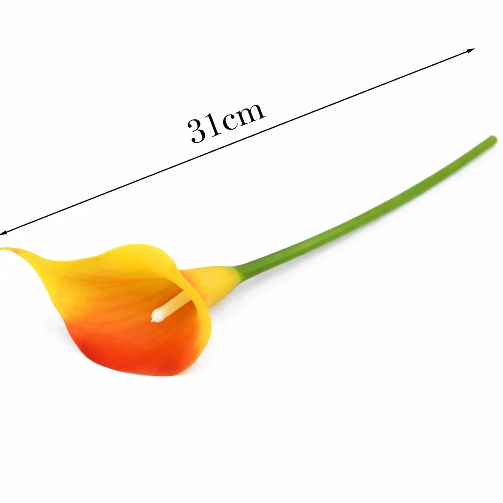 KALIA GUMOWA ŁODYGA SZTUCZNE KWIATY JAK ŻYWE STROIK BUKIET DEKORACJA 31CM