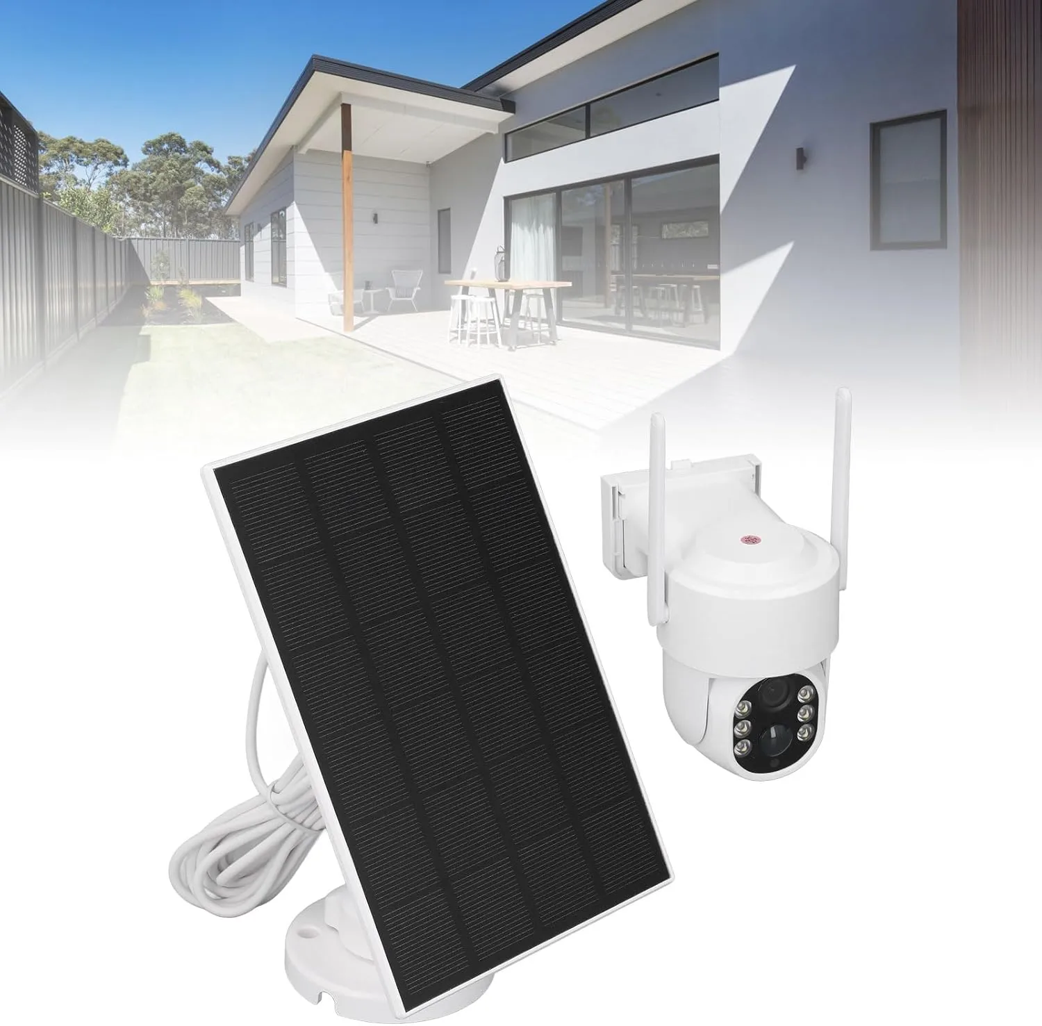 KAMERA SOLARNA WIFI 4MPX ZEWNĘTRZNA OBROTOWA BEZPRZEWODOWA ALARM IP 4MPX