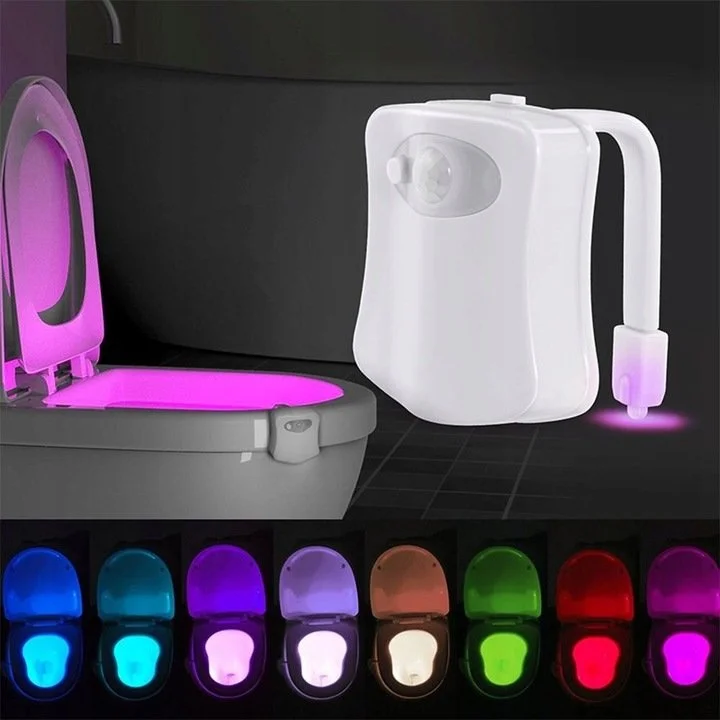 LAMPKA NOCNA LED DO TOALETY WC PODŚWIETLENIE MUSZLI CZUJNIK RUCHU ZMIERZCHU