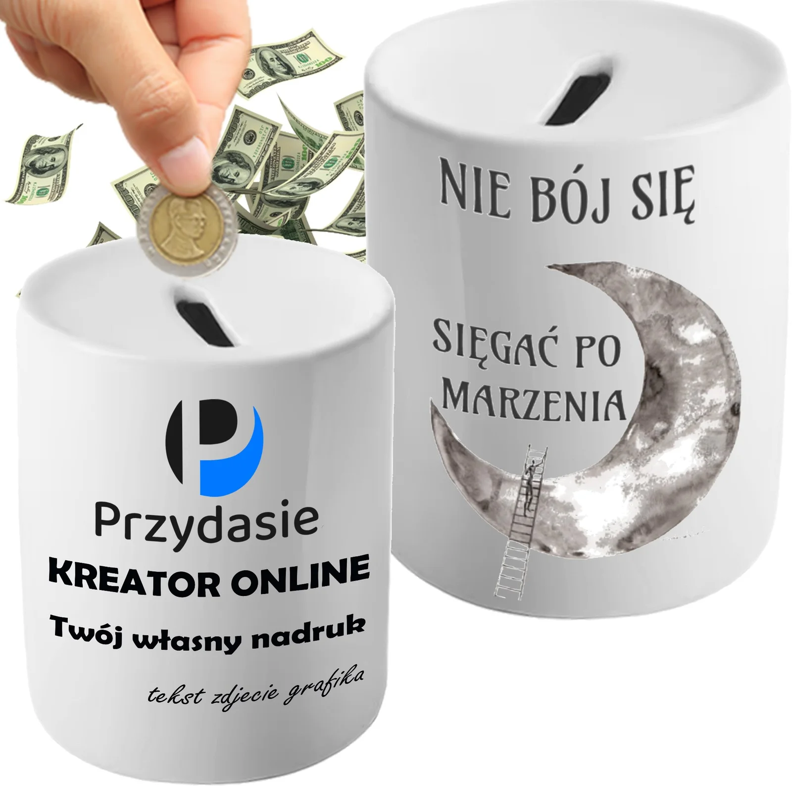 WYKONANIE PROJEKTU DO KUBKA SKARBONKI PROJEKT KUBEK SKARBONKA DO SUBLIMACJI