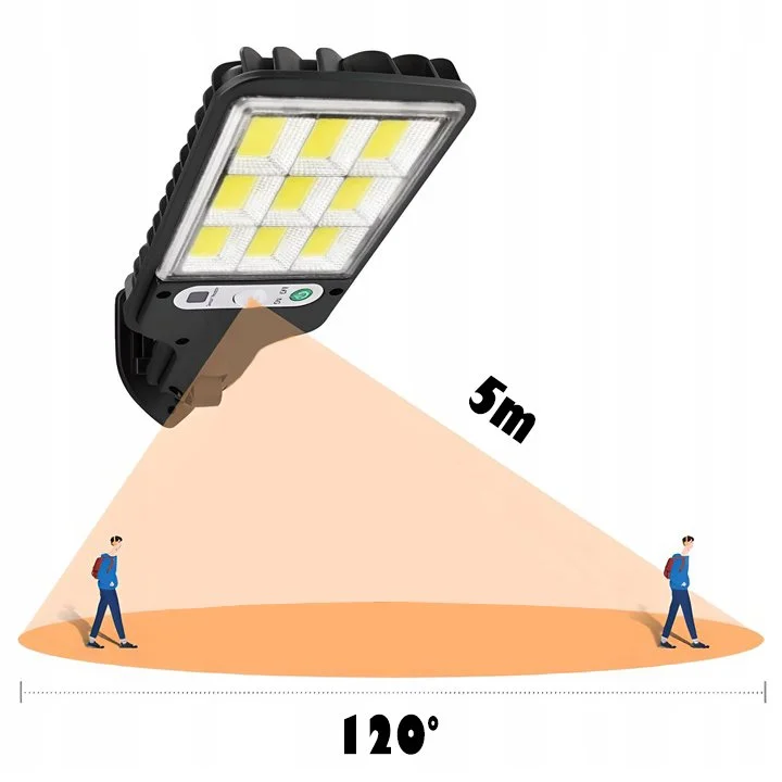 LAMPA LATARNIA ULICZNA SOLARNA 108 COB + PILOT