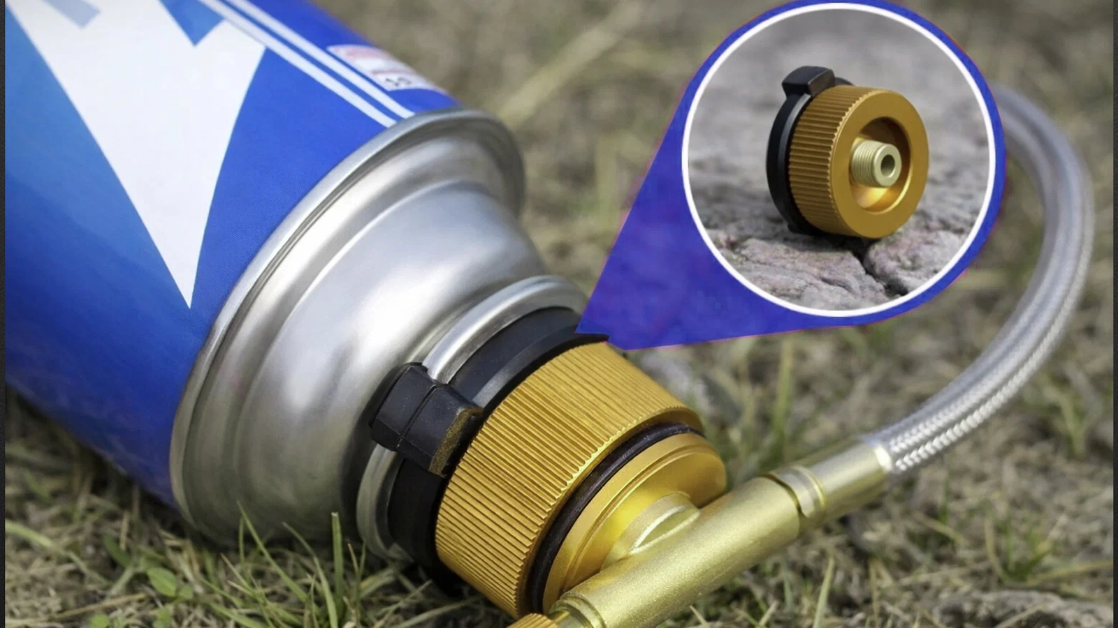 ADAPTER DO BUTLI KARTUSZA GAZU NABOJU GAZOWEGO GWINT PRZEJŚCIÓWKA 7/16