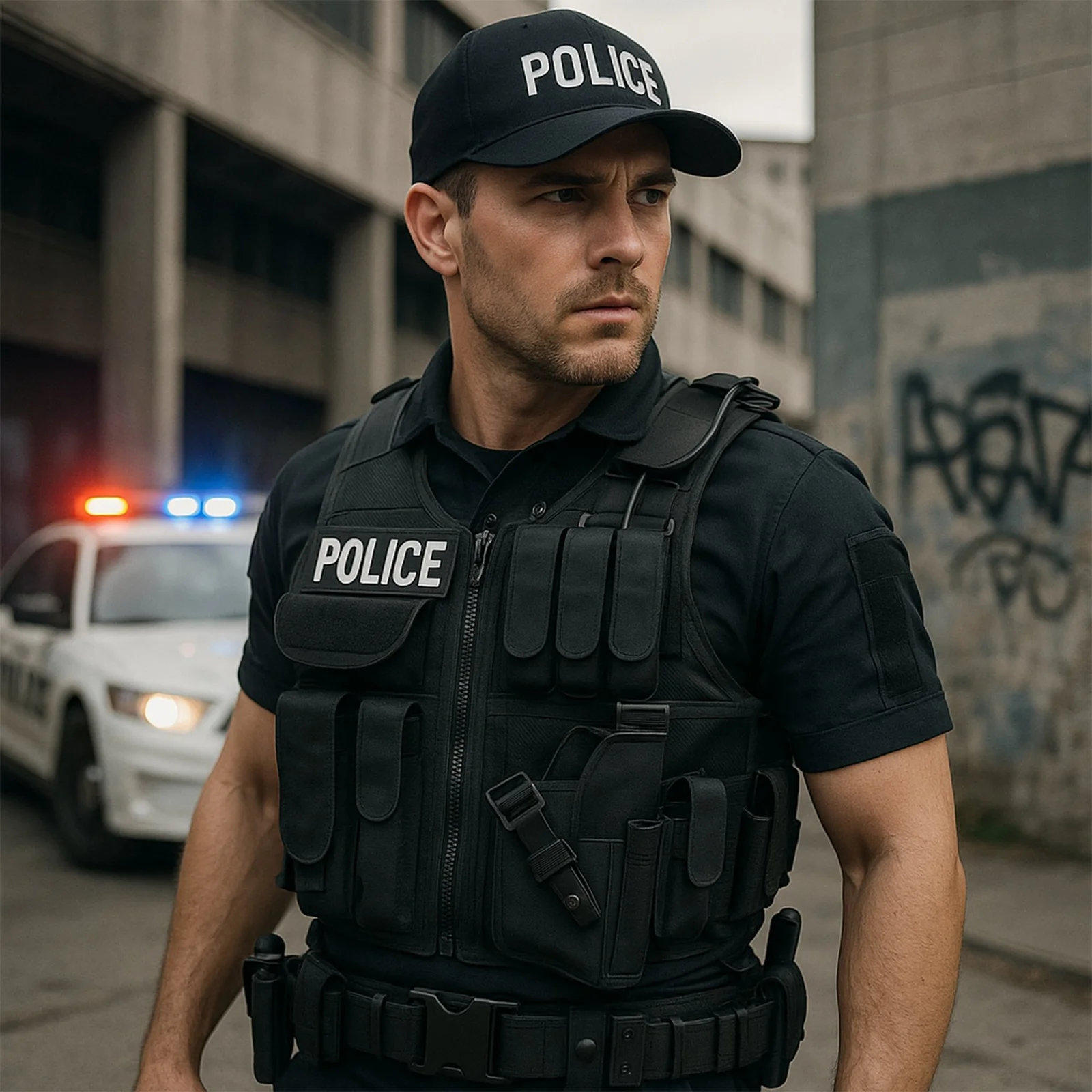 KAMIZELKA TAKTYCZNA WOJSKOWA POLICYJNA Z PASEM OCHRONNA POLICJA WOJSKO