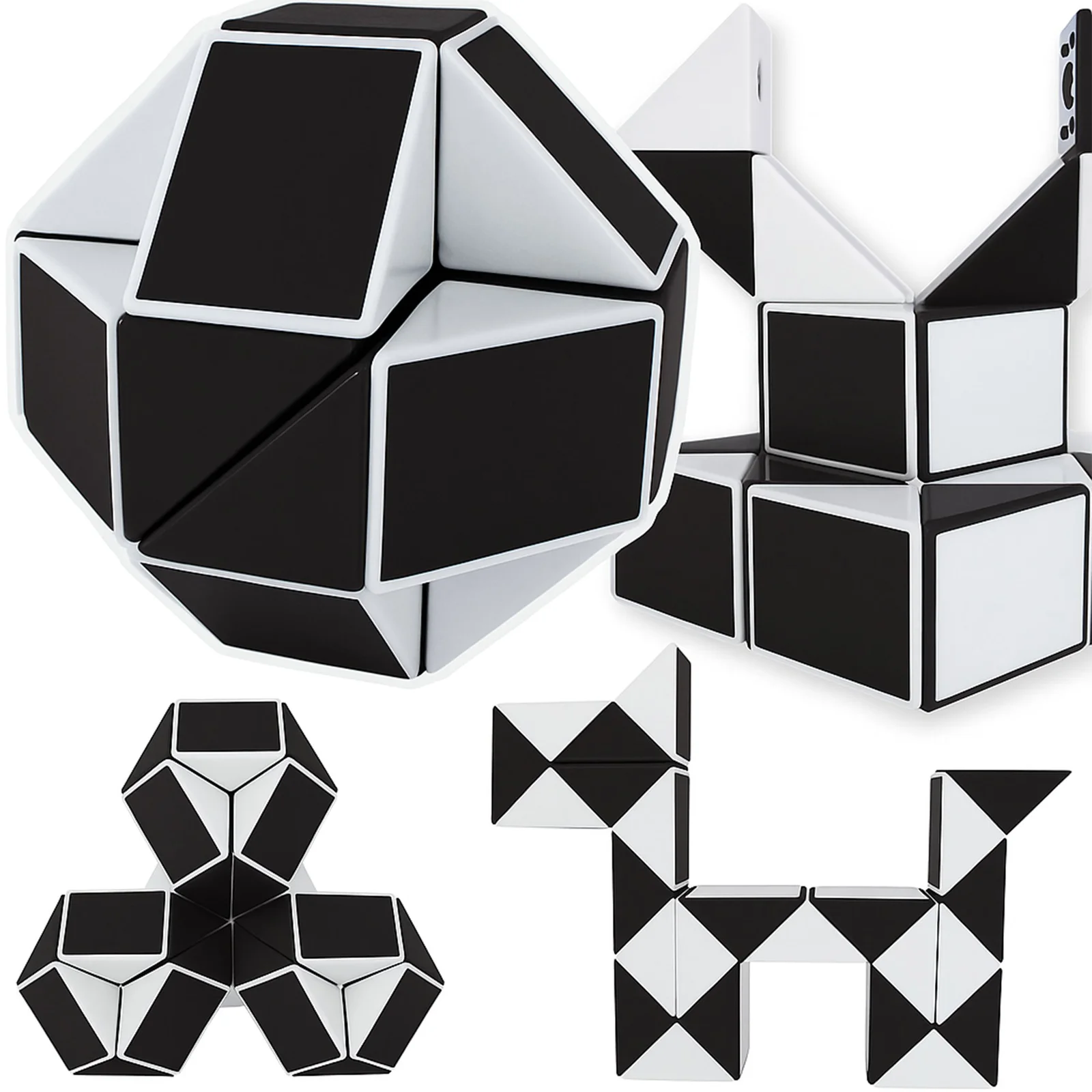 KOSTKA MAGICZNA UKŁADANKA 24-SEGMENTY 23x1,3x0,9cm - czarny
