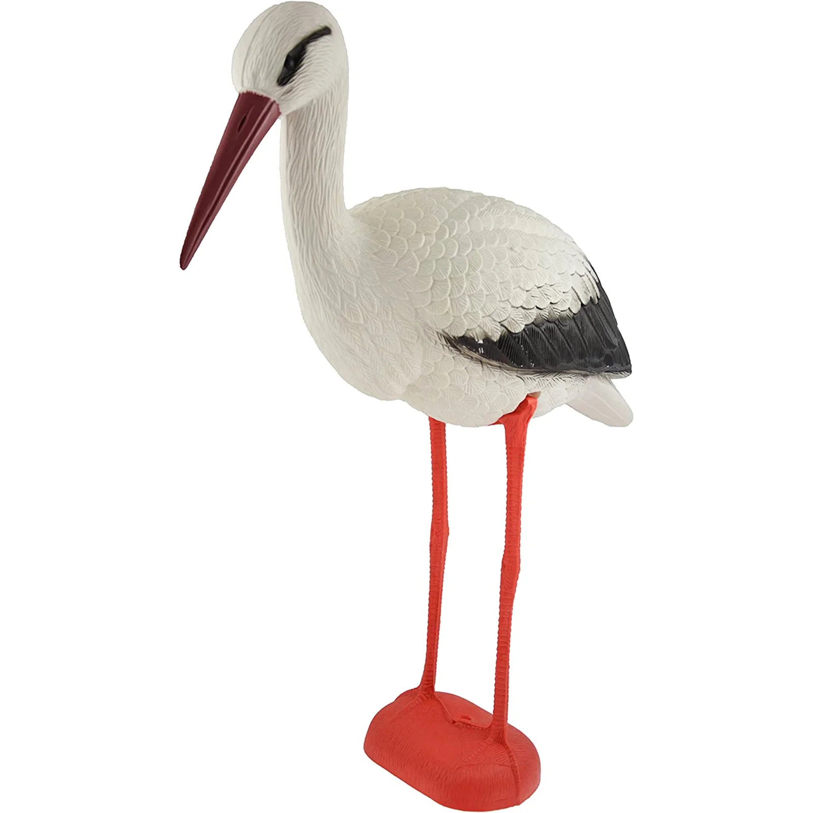 BOCIAN STOJĄCY DUŻY JAK ŻYWY FIGURKA OGRODOWA DEKORACJA DO OGRODU 82CM