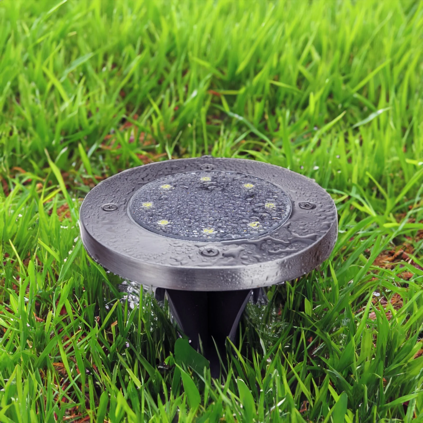 LAMPA OGRODOWA SOLARNA 8 LED NAJAZDOWA CZUJNIK LAMPKA GRUNTOWA DO OGRODU