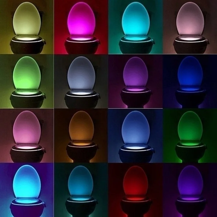 LAMPKA NOCNA LED DO TOALETY WC PODŚWIETLENIE MUSZLI CZUJNIK RUCHU ZMIERZCHU