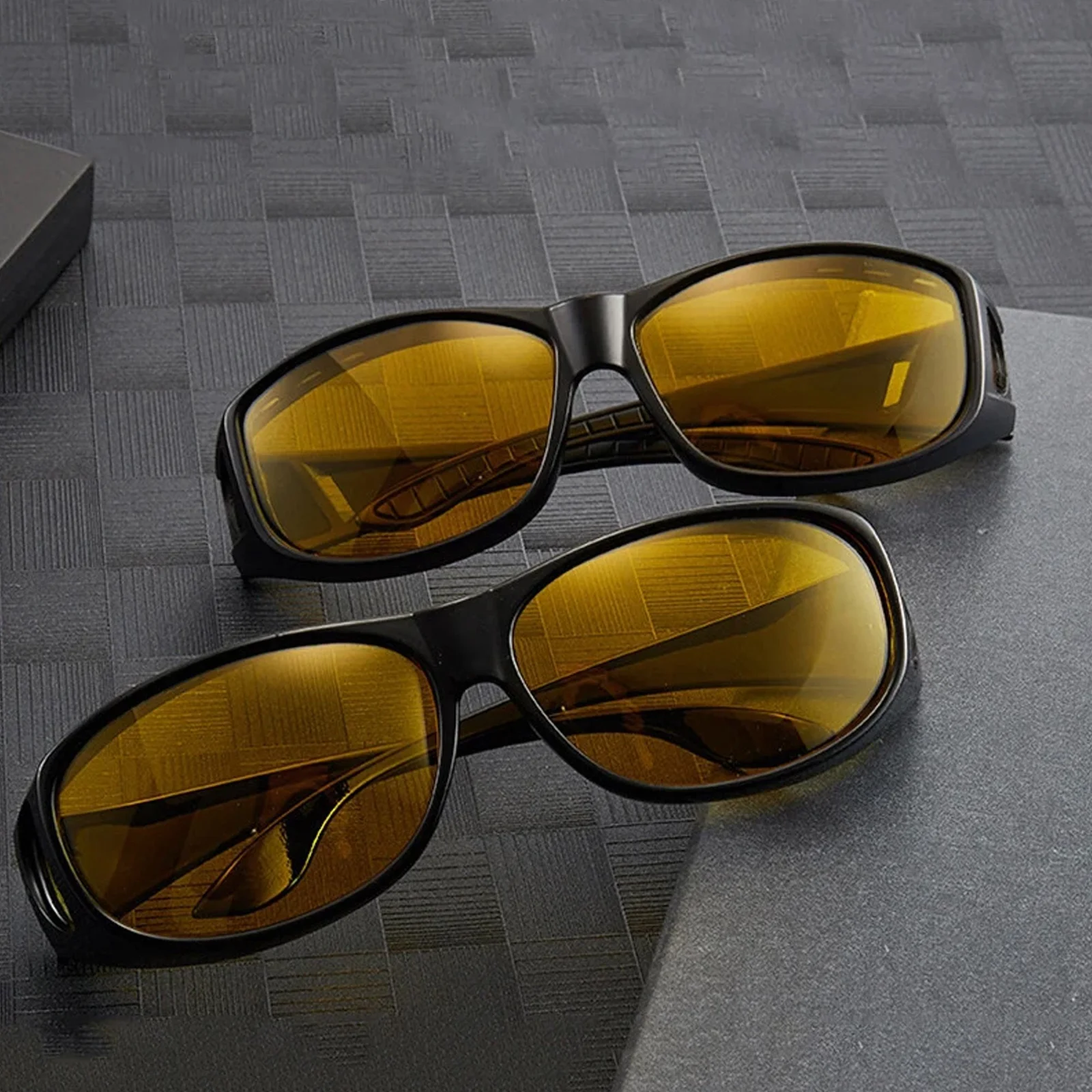 2x OKULARY DO JAZDY NOCĄ DLA KIEROWCÓW AUTA HD VISION PRZECIWSŁONECZNE