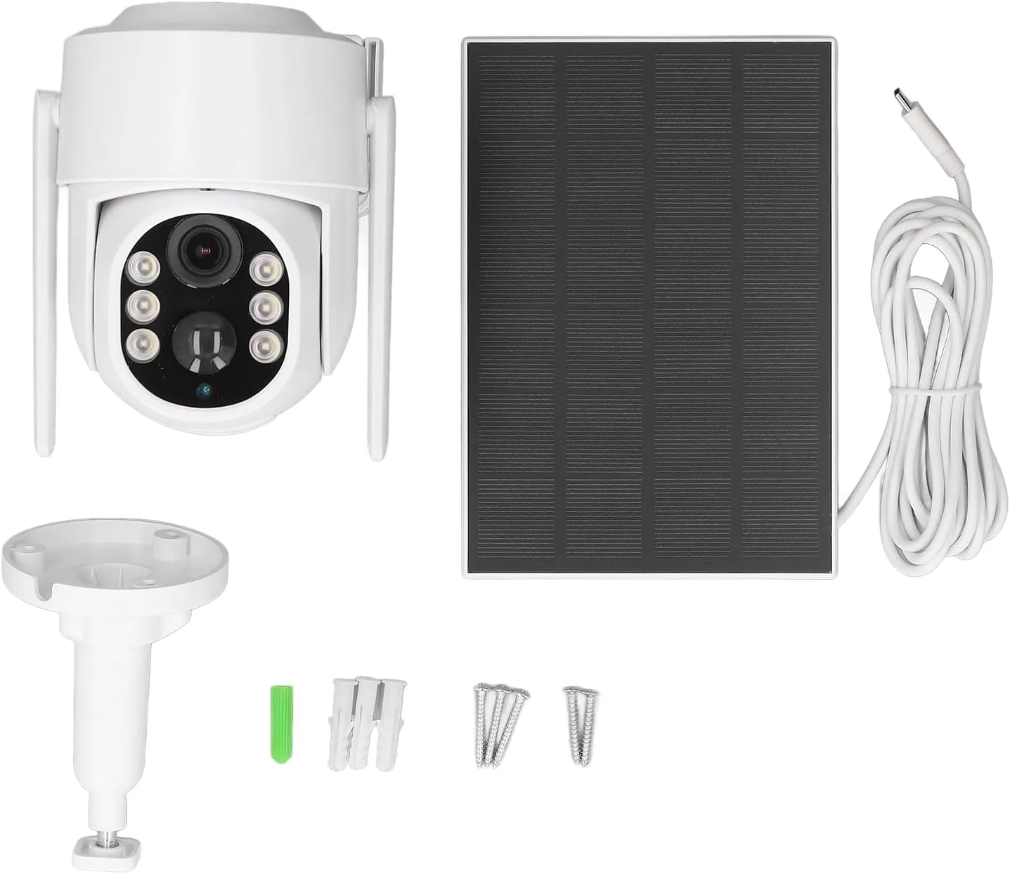 KAMERA SOLARNA WIFI 4MPX ZEWNĘTRZNA OBROTOWA BEZPRZEWODOWA ALARM IP 4MPX