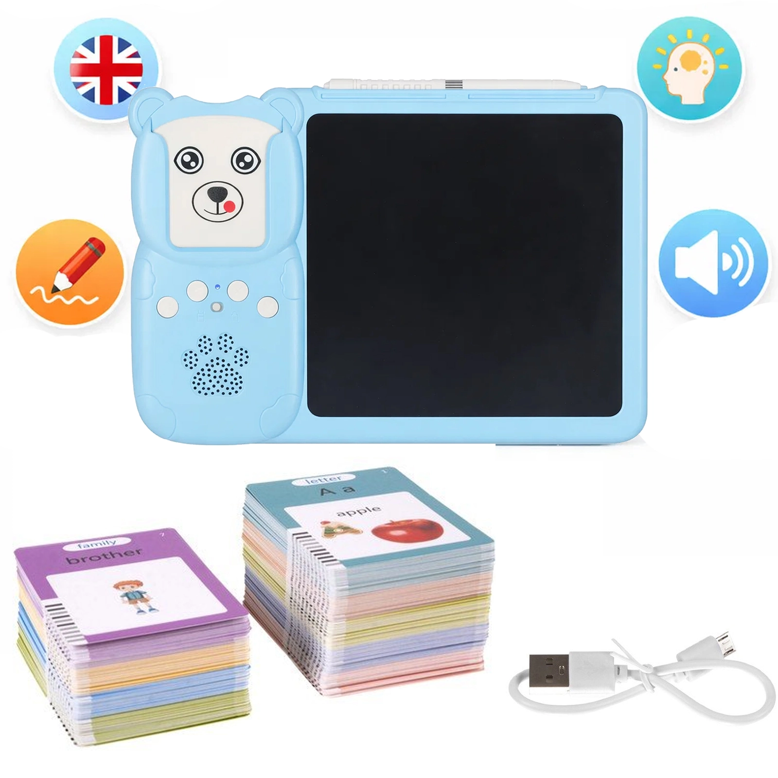 CZYTNIK KART DO NAUKI SŁÓWEK JĘZYKA ANGIELSKIEGO EDUKACYJNY ZNIKOPIS TABLET