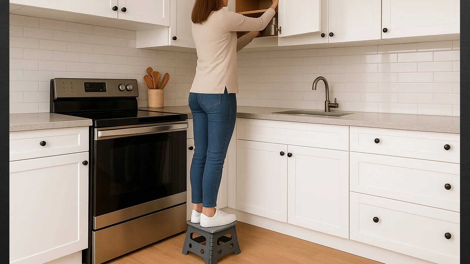 EASYFORM TABORET STOŁEK SKŁADANY 32CM - szary