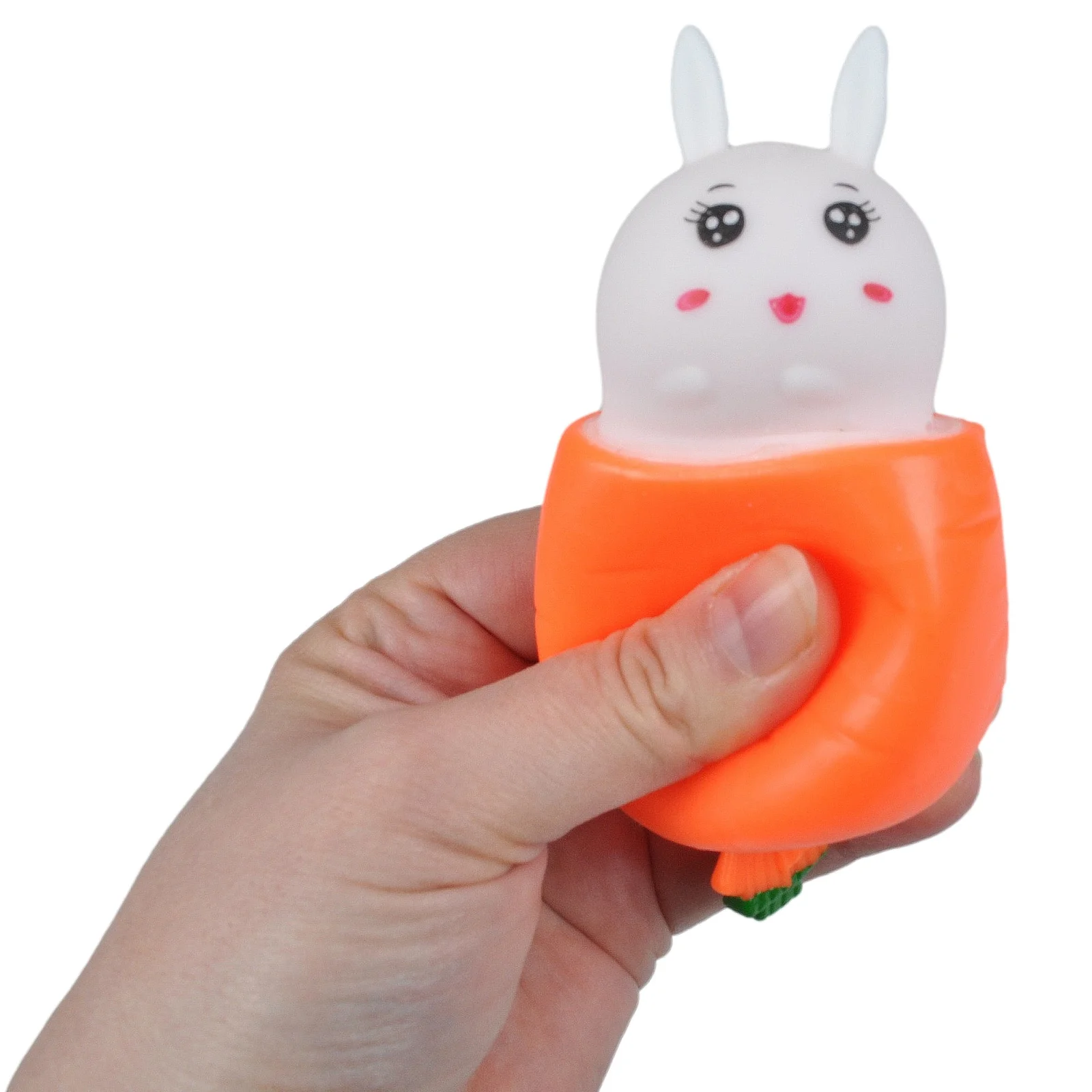 GNIOTEK ANTYSTRESOWY SQUISHY KRÓLIK ZAJĄC W MARCHEWCE ŚMIESZNY WIELKANOC