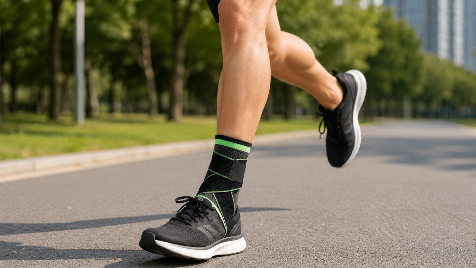 OPASKA STABILIZATOR ŚCIĄGACZ NA STOPĘ KOSTKĘ ORTEZA STOPY SPORTOWA Z TAŚMĄ