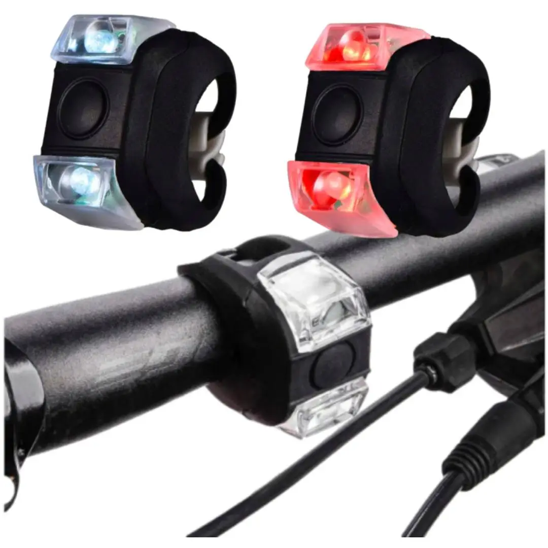 LAMPKI ROWEROWE LAMPKA NA ROWER LED PRZÓD TYŁ 2SZT ZESTAW LAMPEK DO ROWERU