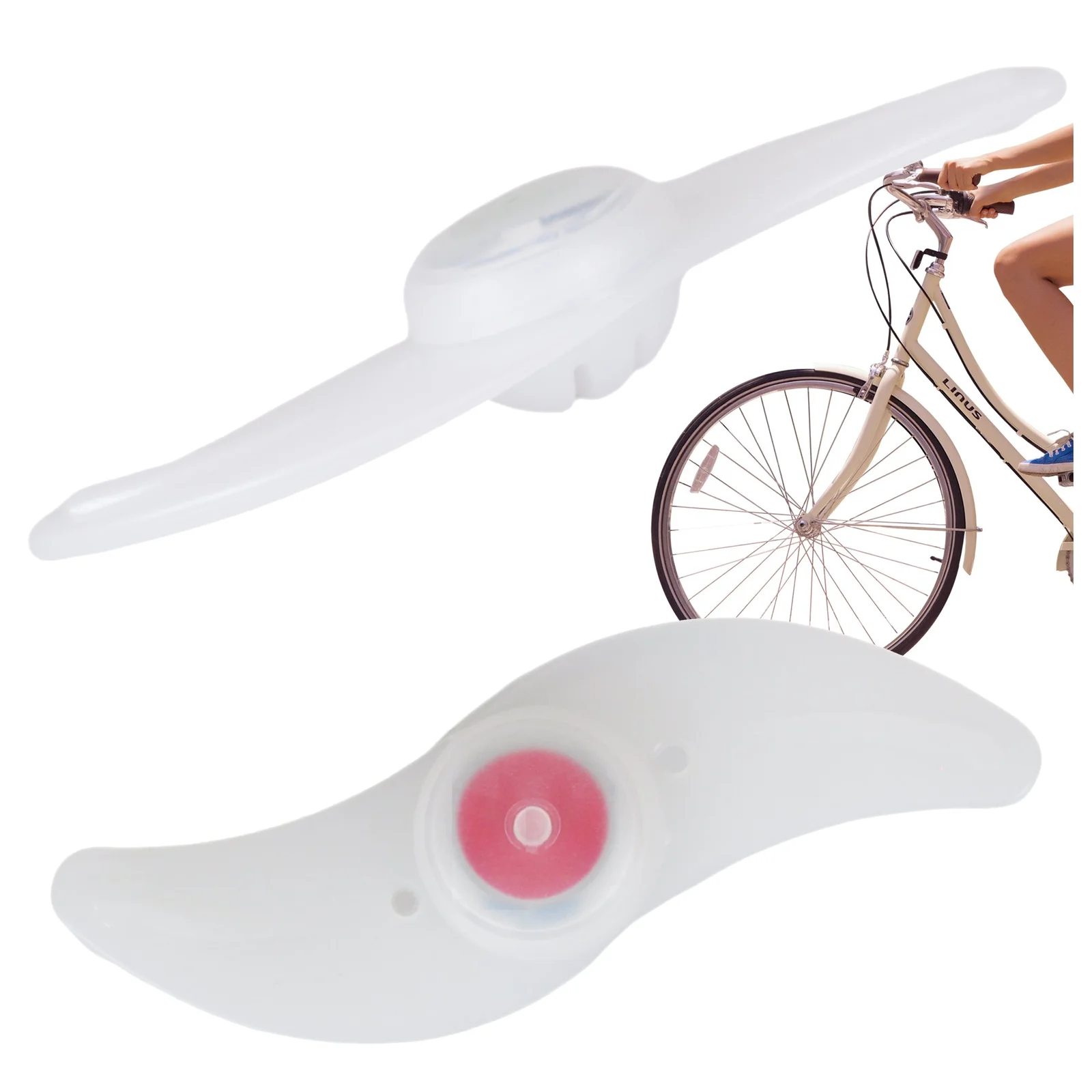 LAMPKA ROWEROWA LED NA SZPRYCHY ROWERU KOŁO KOŁA NAKŁADKA ŚWIĘCĄCA ROWER