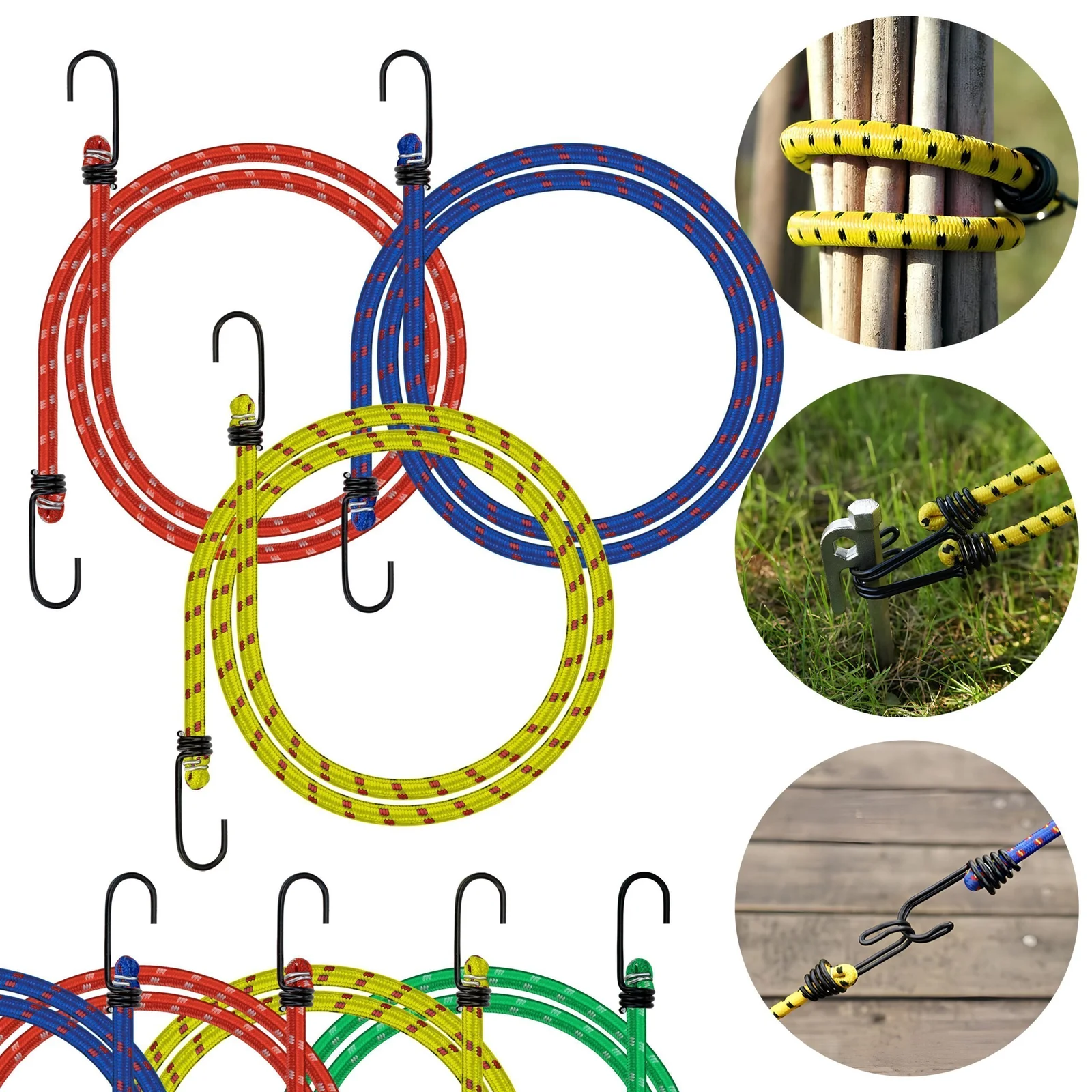 3x GUMY BAGAŻOWE MOCNE LINKI ELASTYCZNE DO MOCOWANIA BAGAŻU 110CM 3SZT