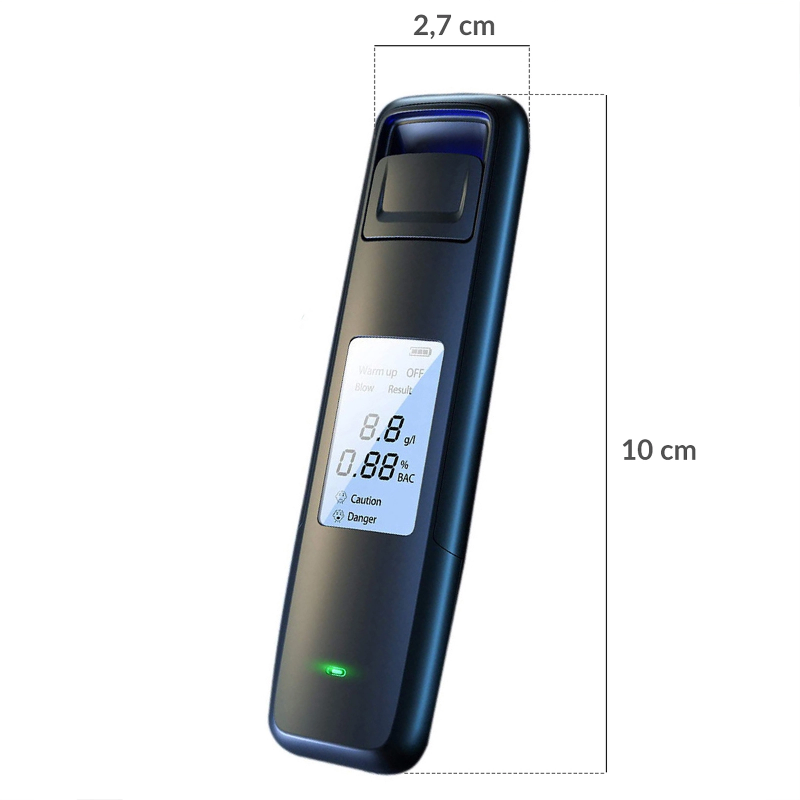 ALKOMAT CYFROWY LCD BEZUSTNIKOWY PRZENOŚNY KOMPAKTOWY AKUMULATOR PROMILE